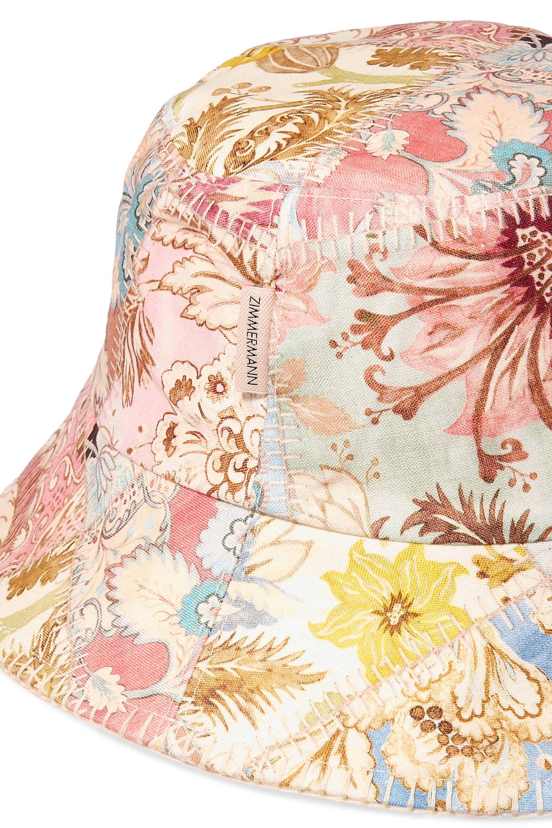 قبعة باكيت مزينة بطبعات قماش قنب