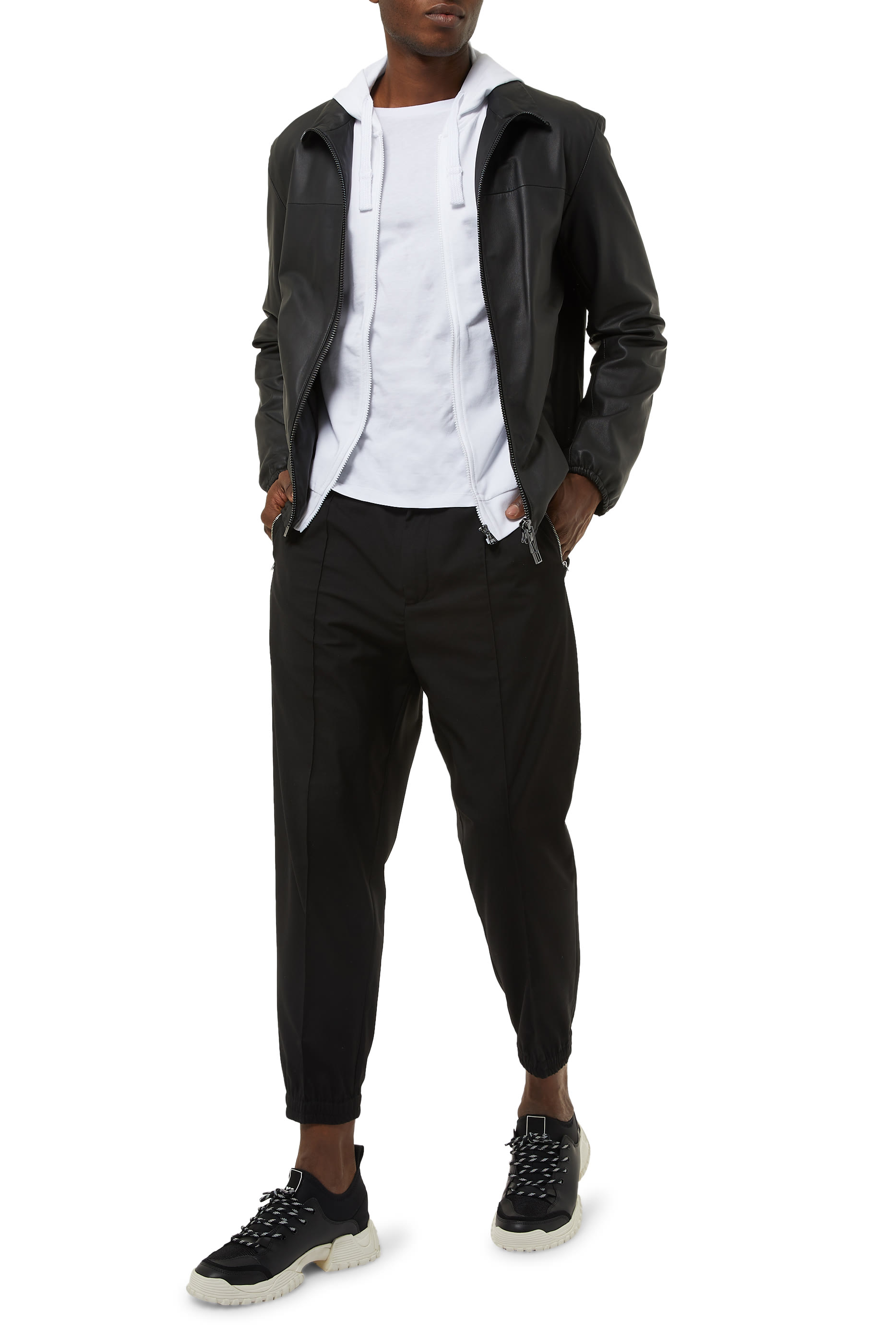 جاكيت بسحاب جلد