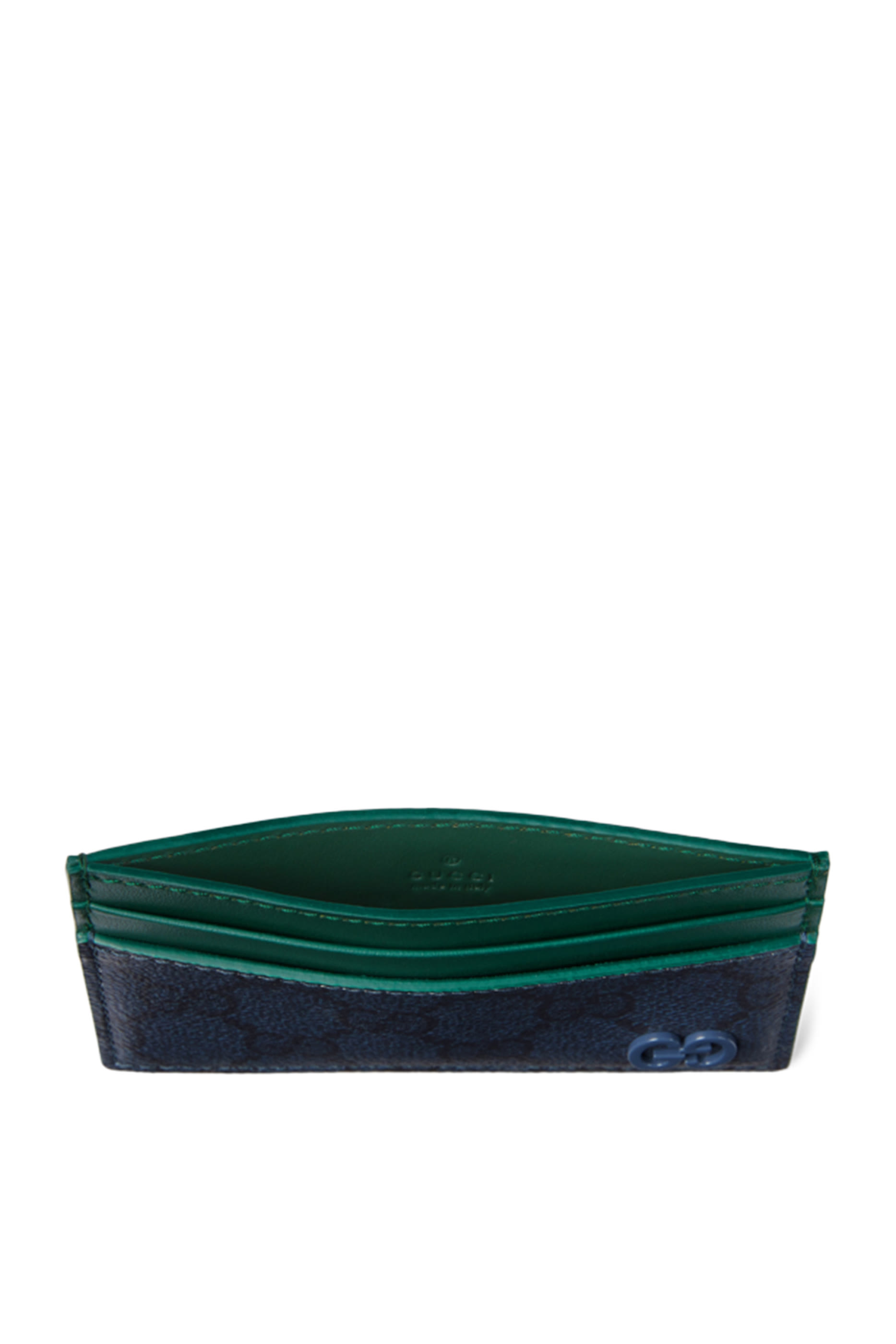 حافظة بطاقات بنقشة حرفي شعار الماركة