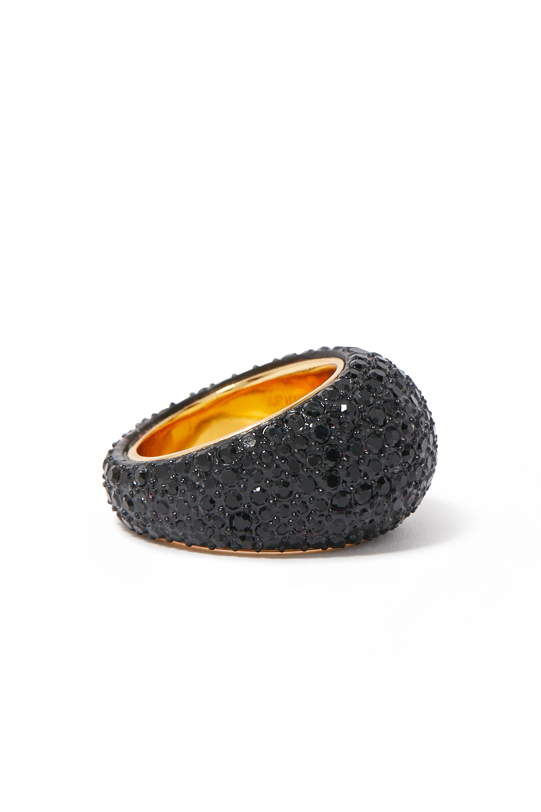 خاتم دوم مرصع بكريستال بافيه، نحاس