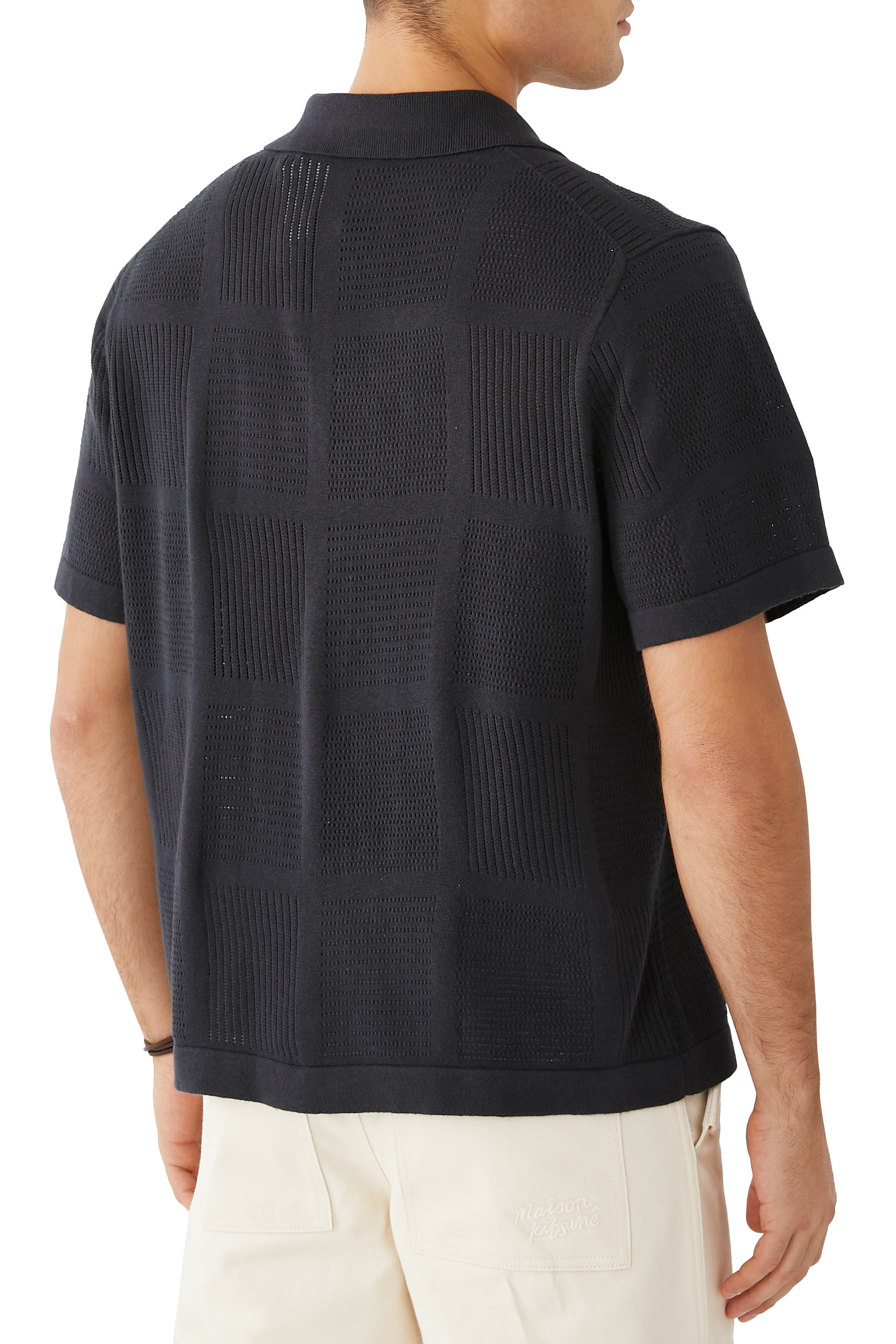 قميص بأكمام قصيرة برقعة بونتيل