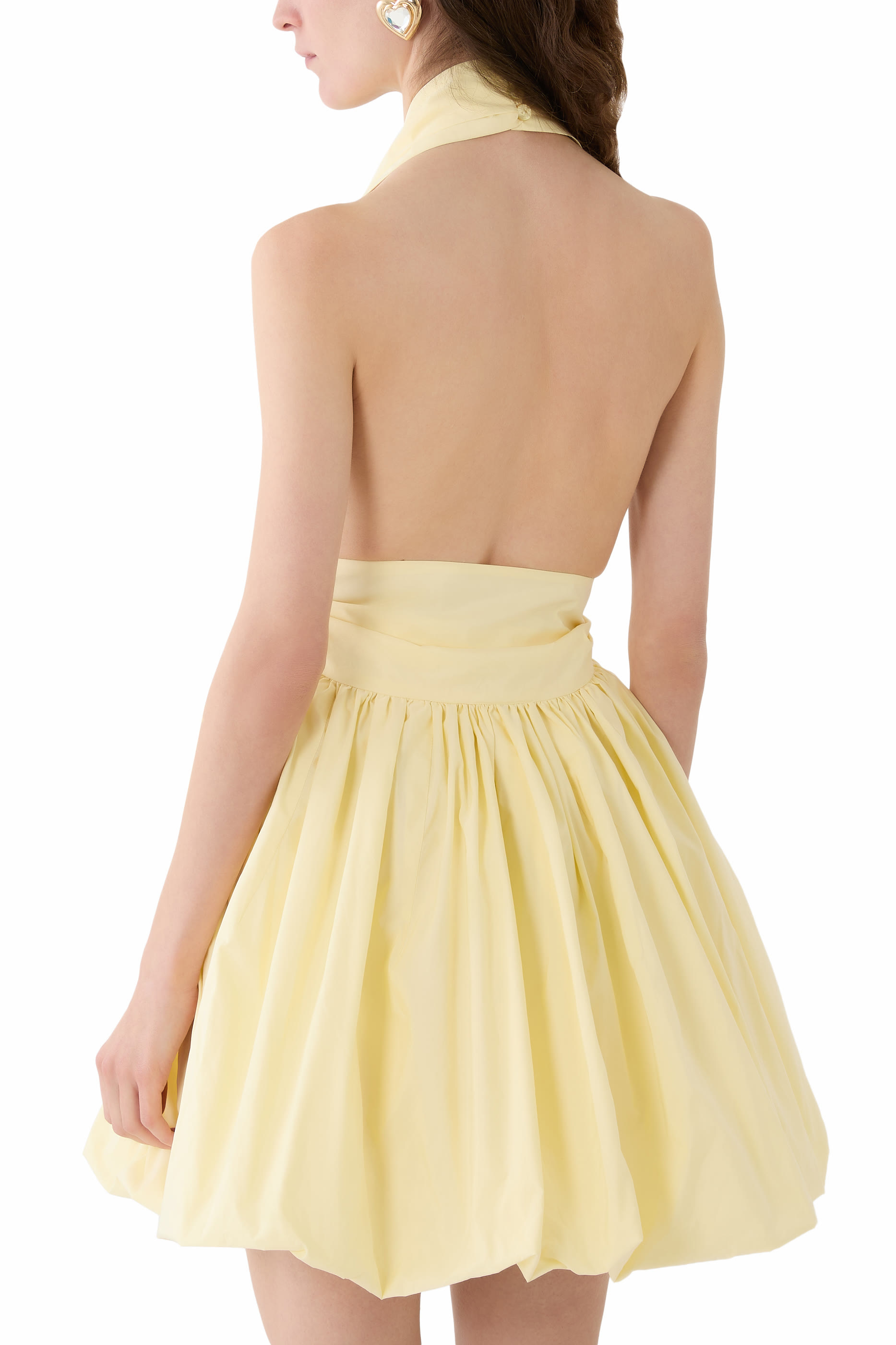 فستان بلومر قصير بتصميم بعقدة فاي