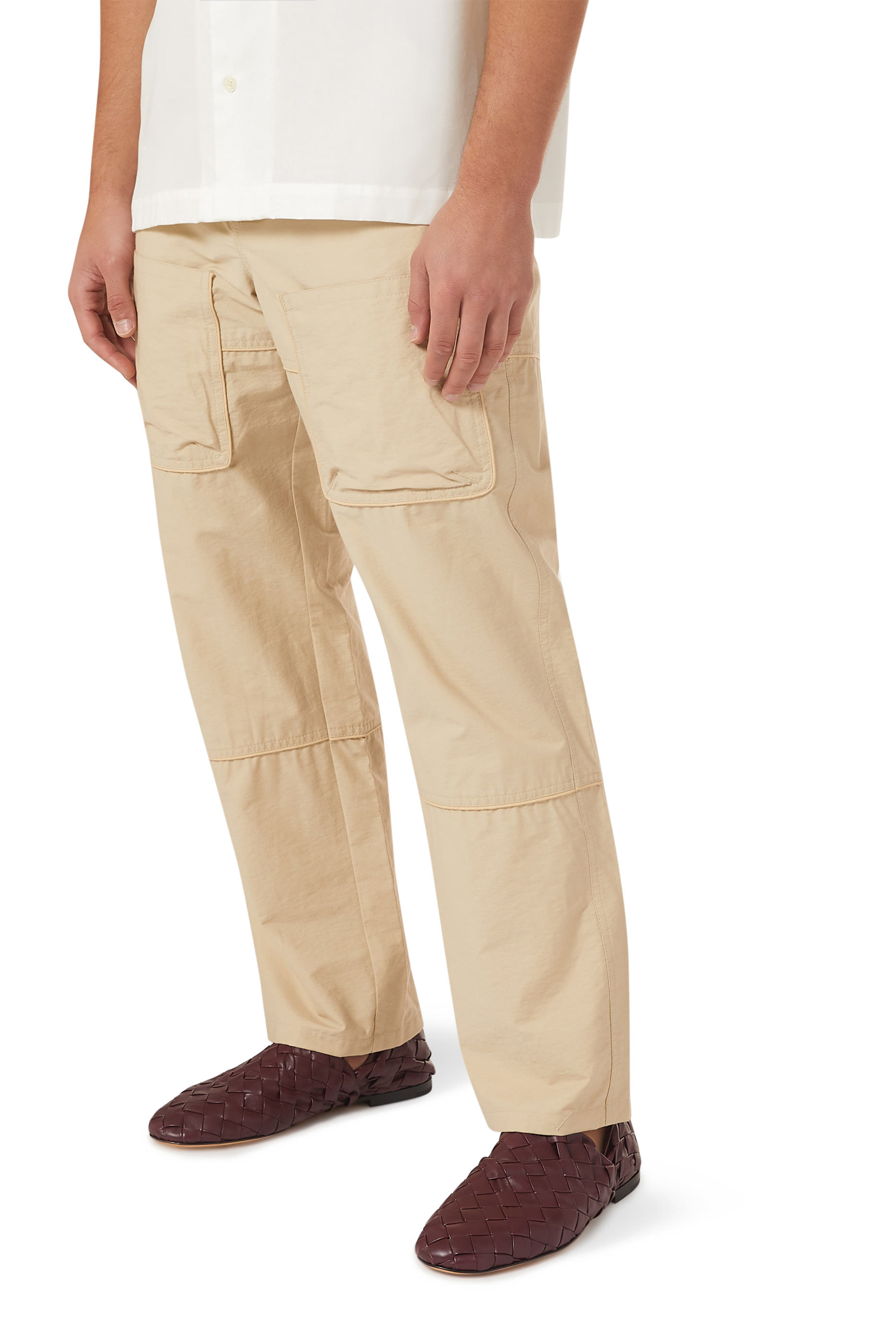 حذاء سهل الارتداء جلد مجدول