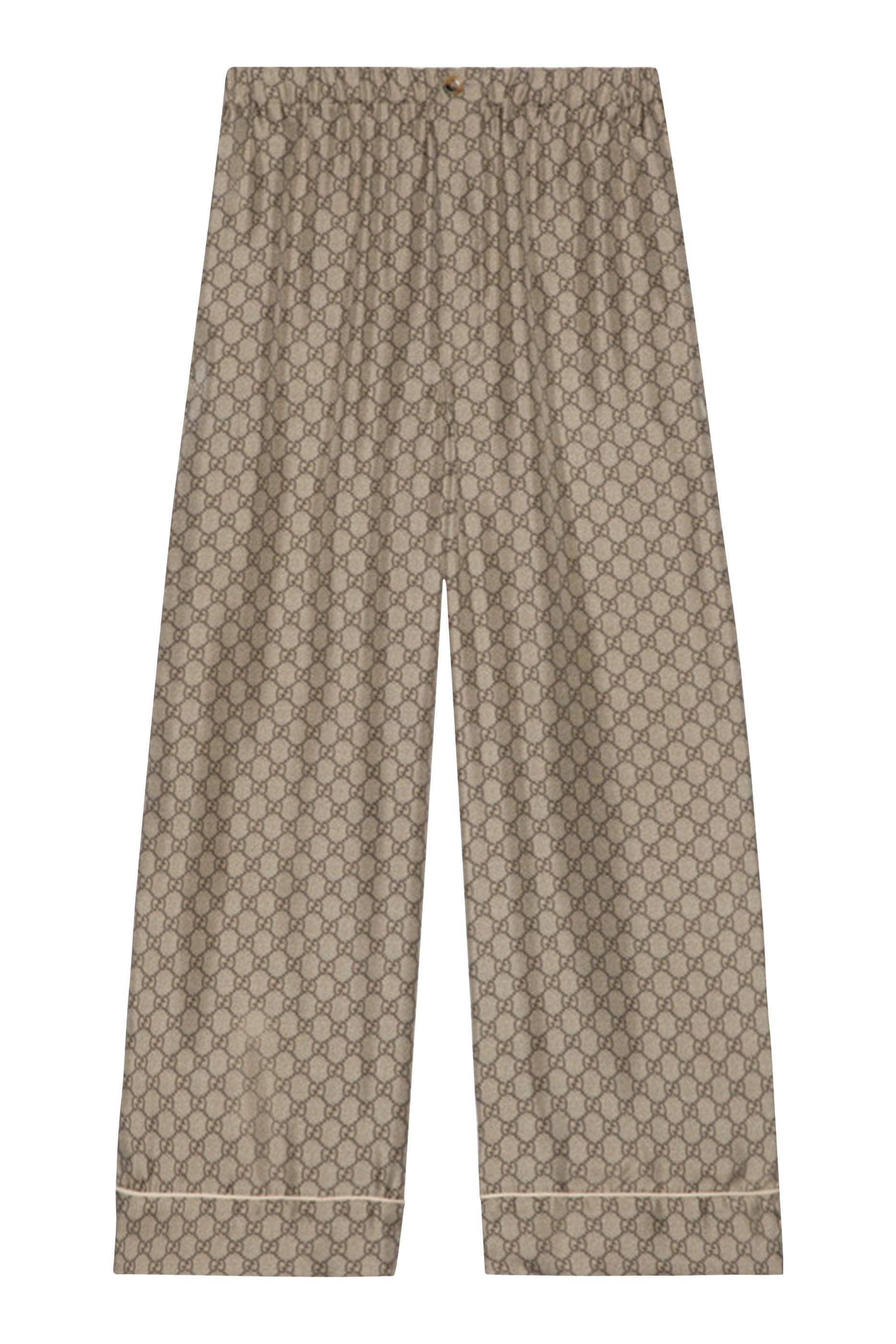  GG Supreme Print Silk Pants  