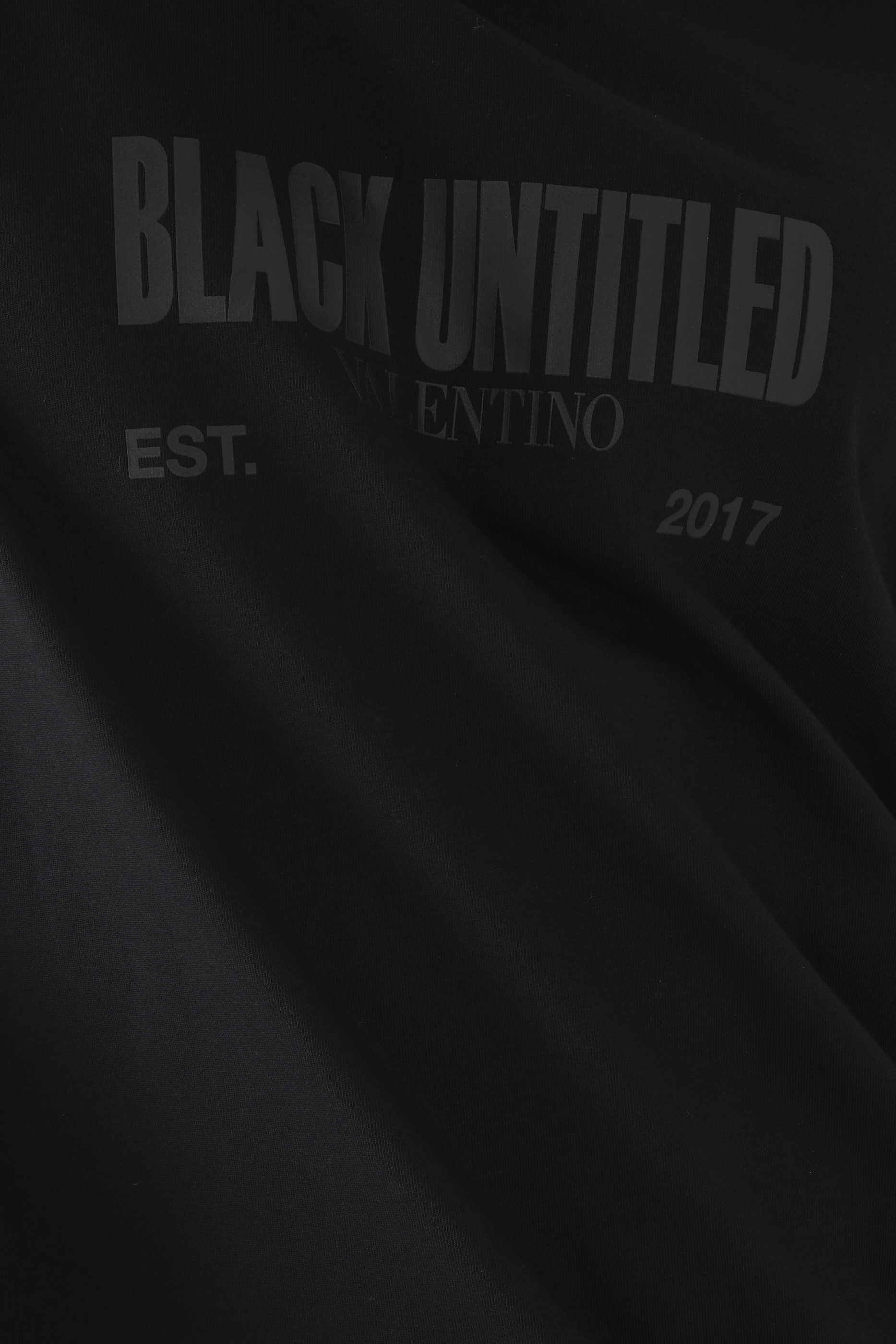 Valentino Garavani Black Untitled Print T-Shirt