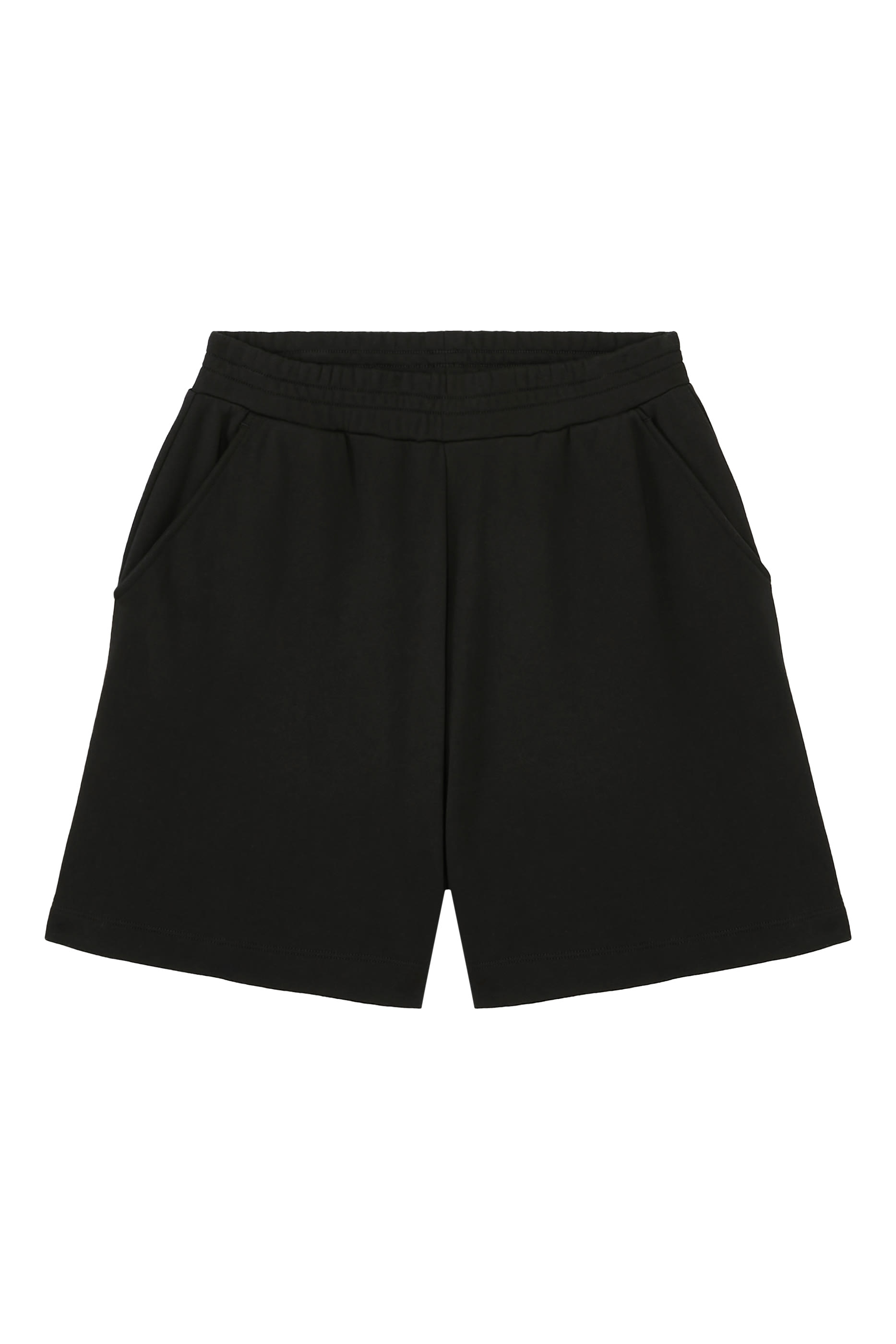 شورت بخصر مطاطي وتطريز شعار الماركة