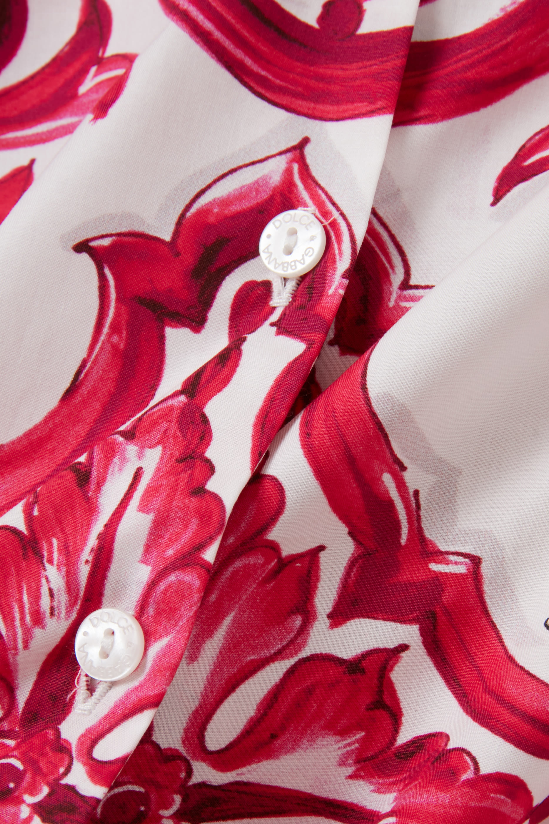 قميص بوبلين بطبعات مايولكا للأطفال