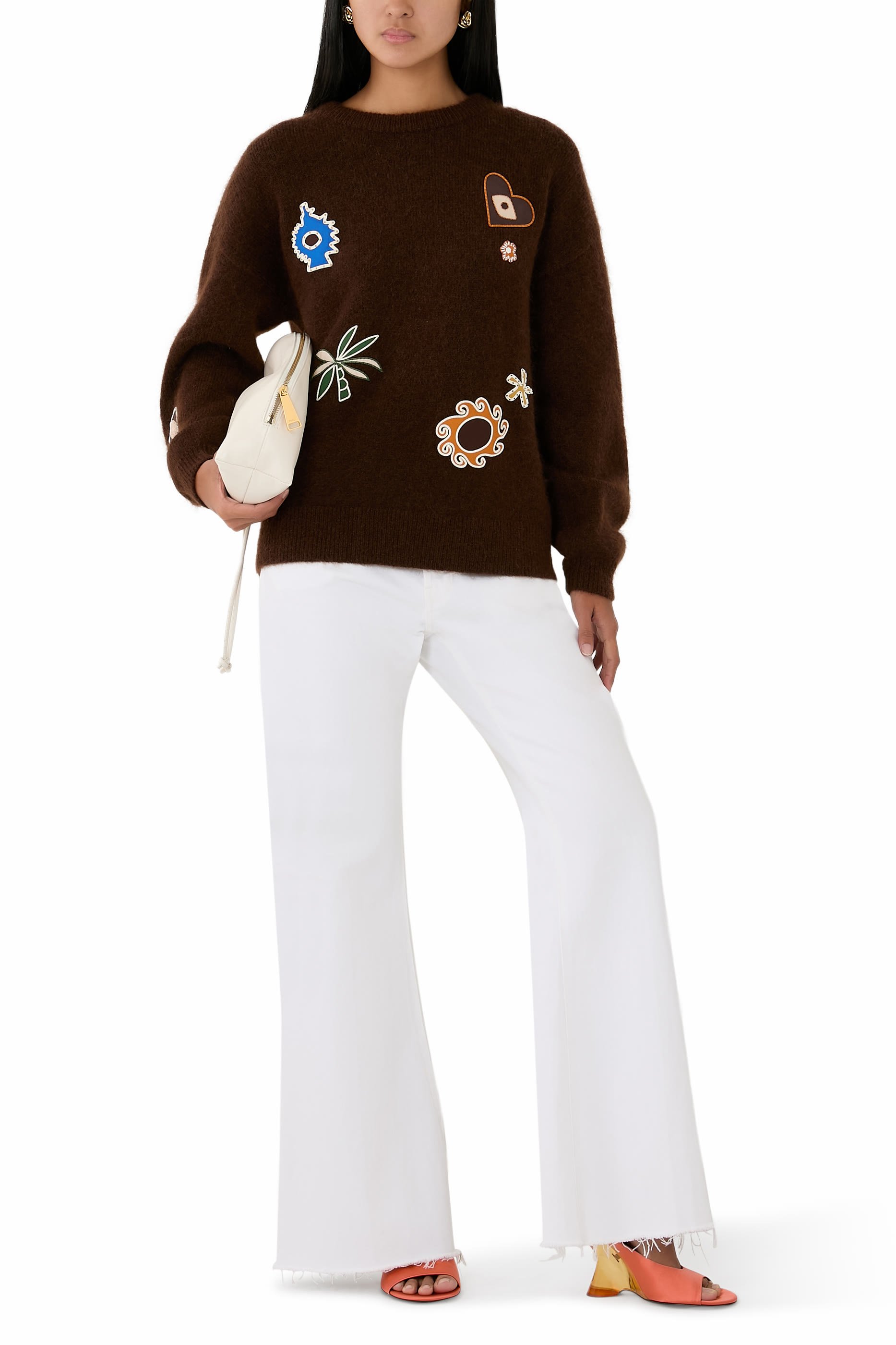 كنزة ماروك منسوجة مطرزة 