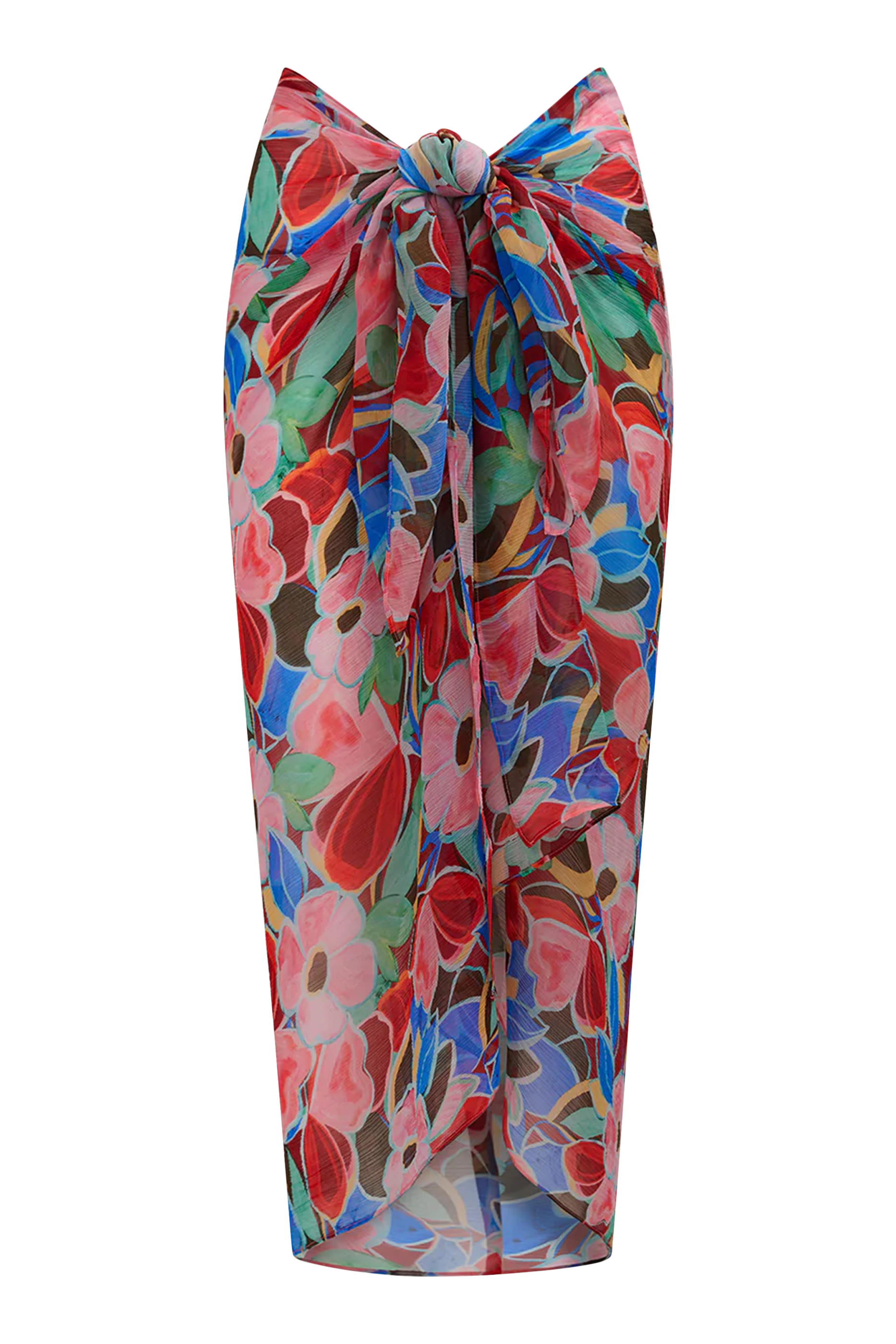 سارونغ سانتوريني بطبعة أزهار