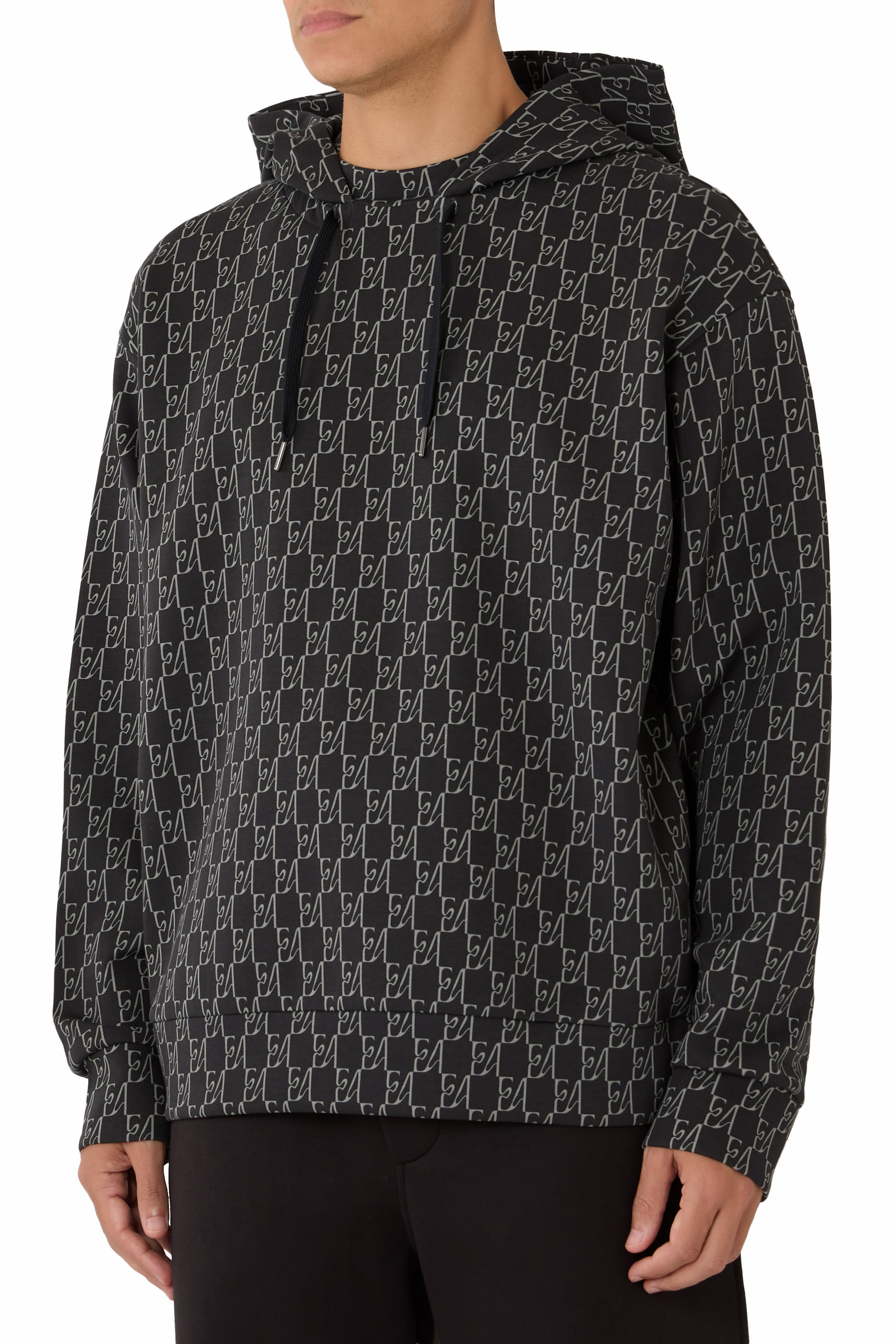 All-Over Logo Print Hoodie 