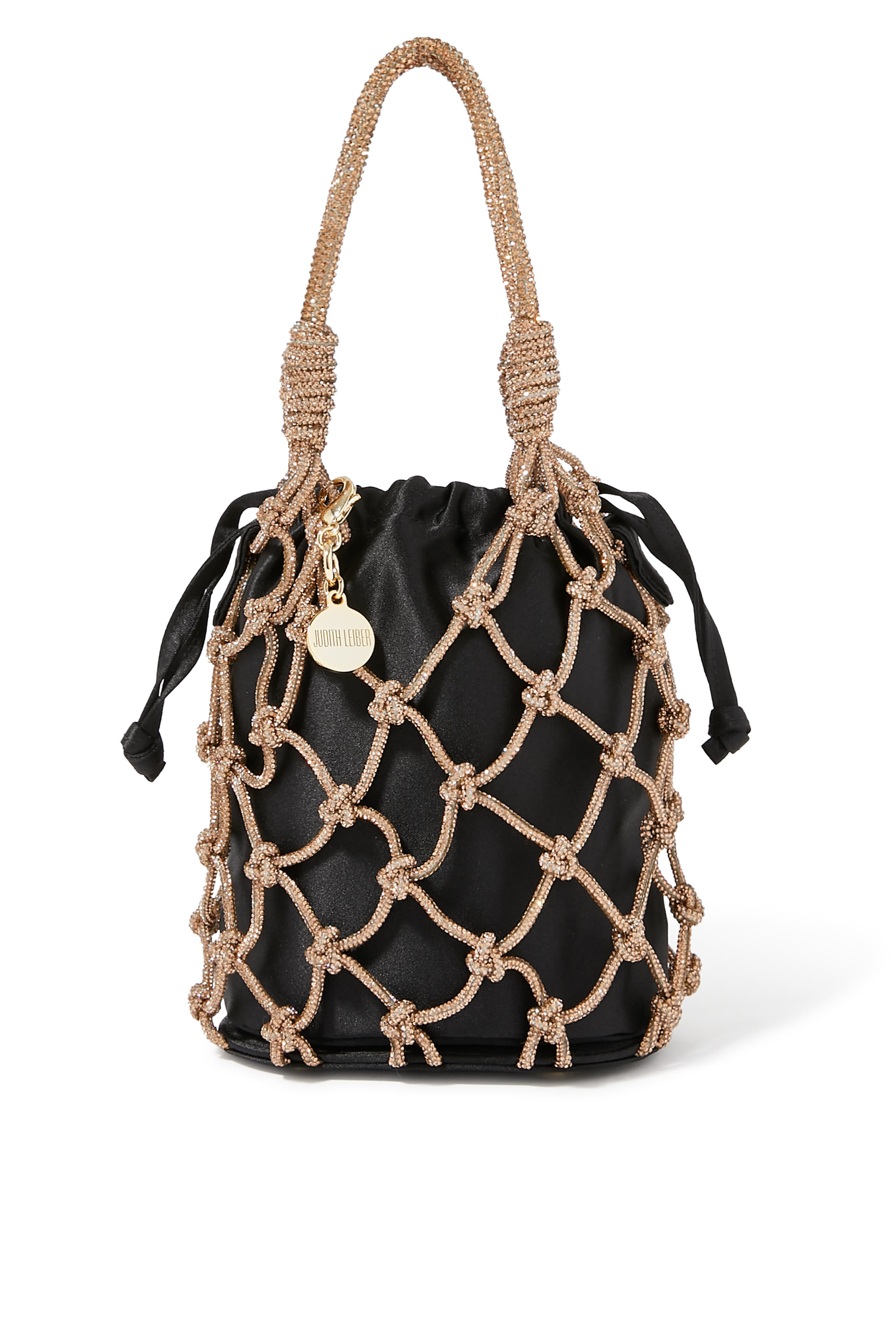 حقيبة صغيرة لامعة قماش شبكي