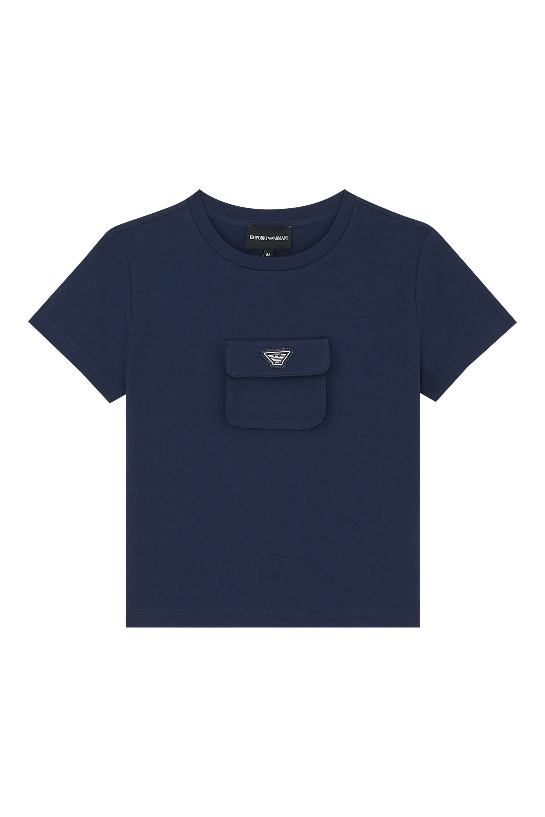 تيشيرت بجيب برقعة شعار الماركة للأطفال