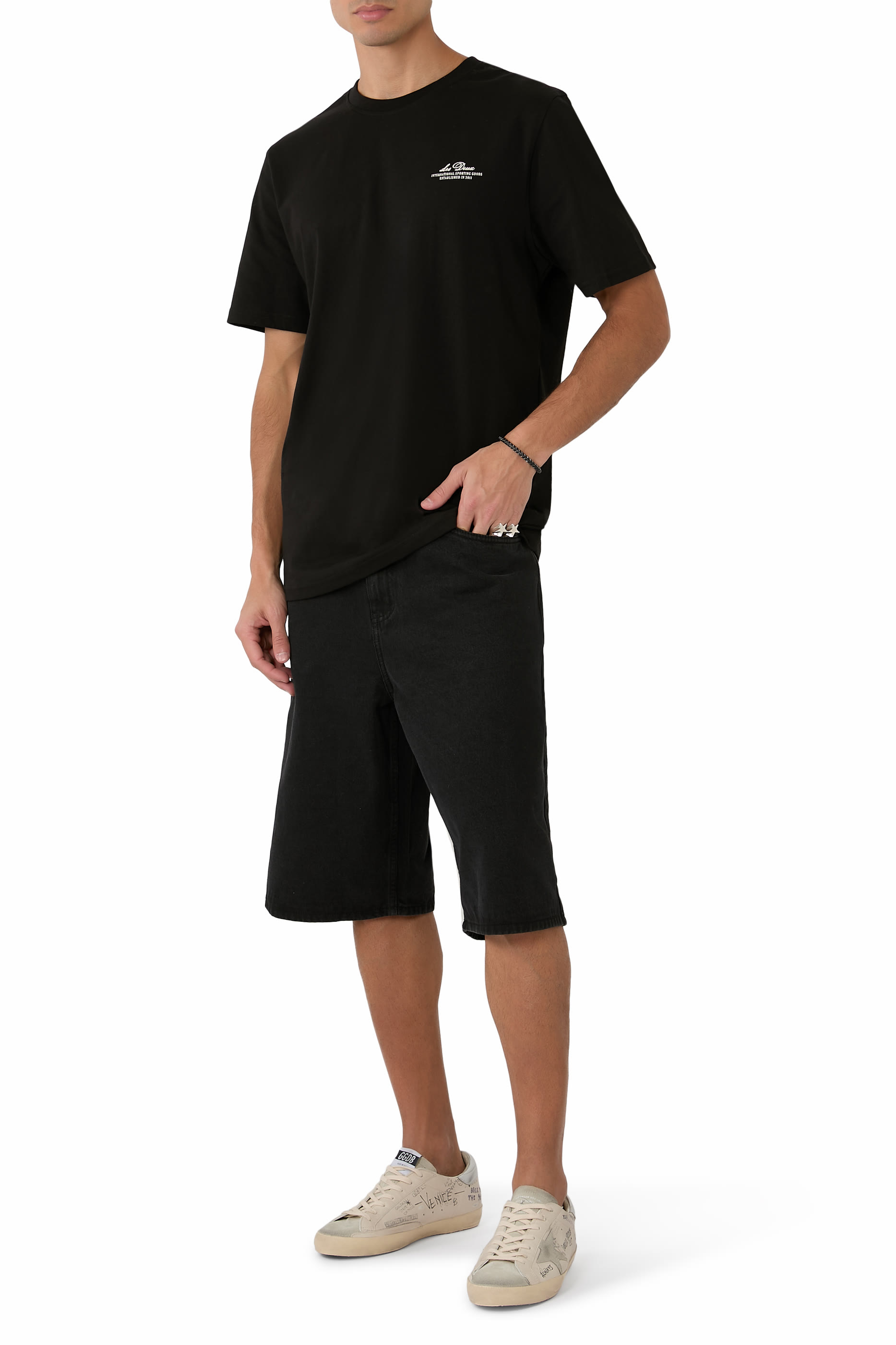 Stitched Super Loose Denim Jeans