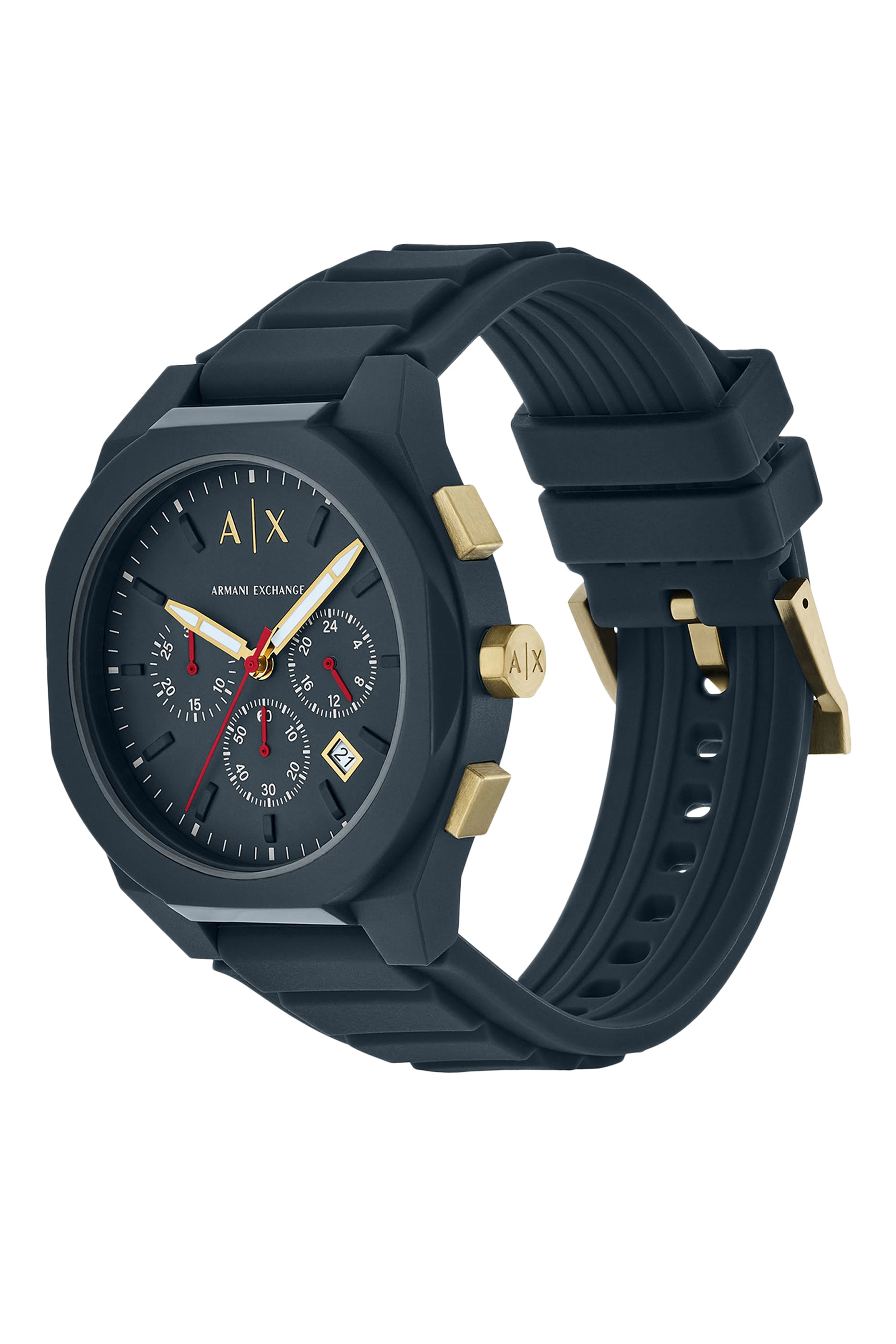 ساعة كرونوغراف زرقاء سيليكون