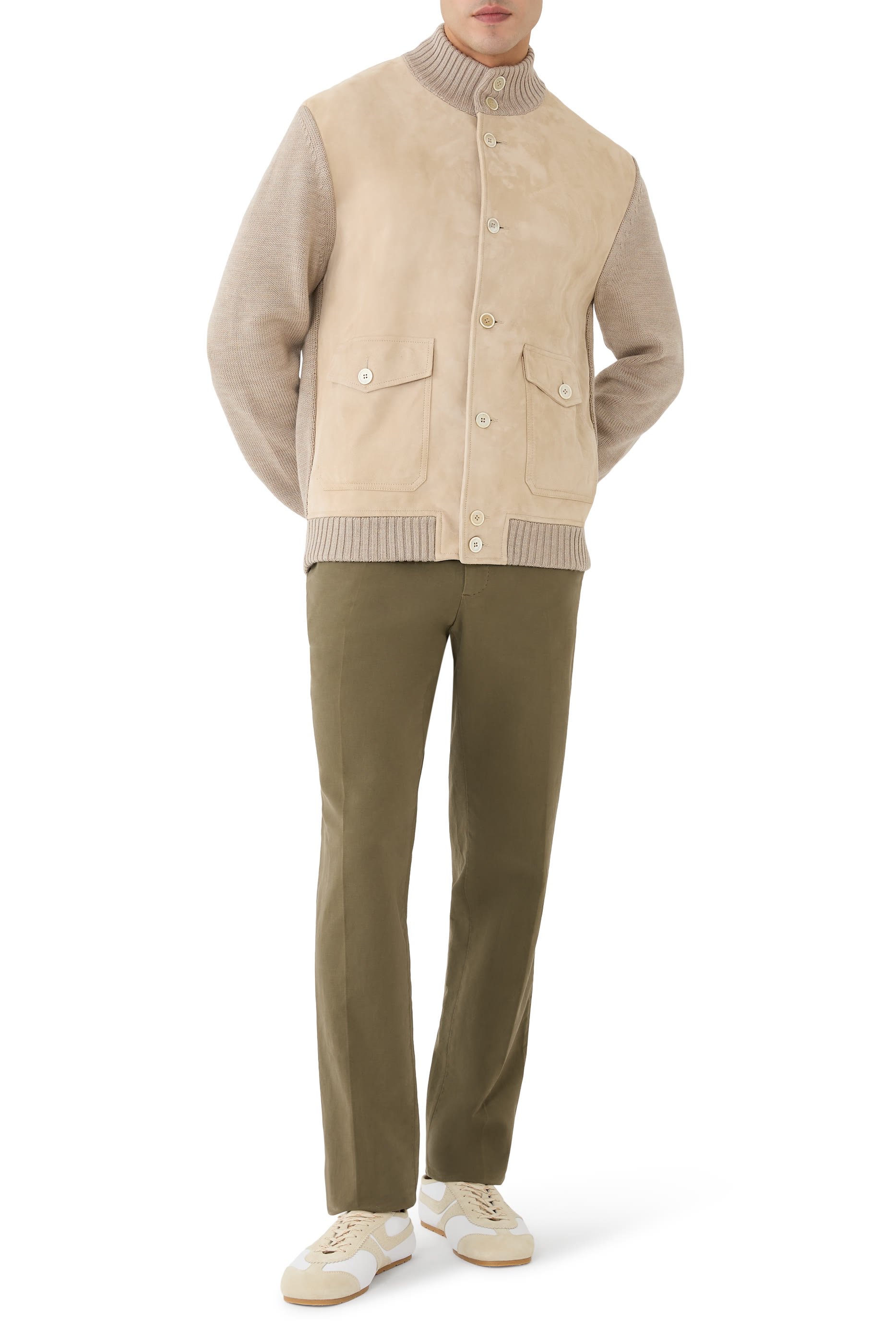 جاكيت بقصة ضيقة صوف وشمواه