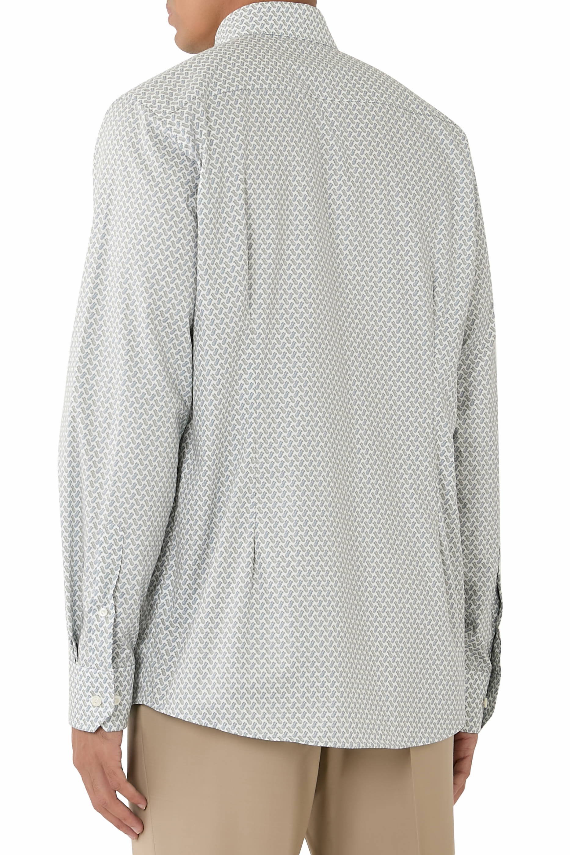 قميص بنقشة تويل مميز للماركة 