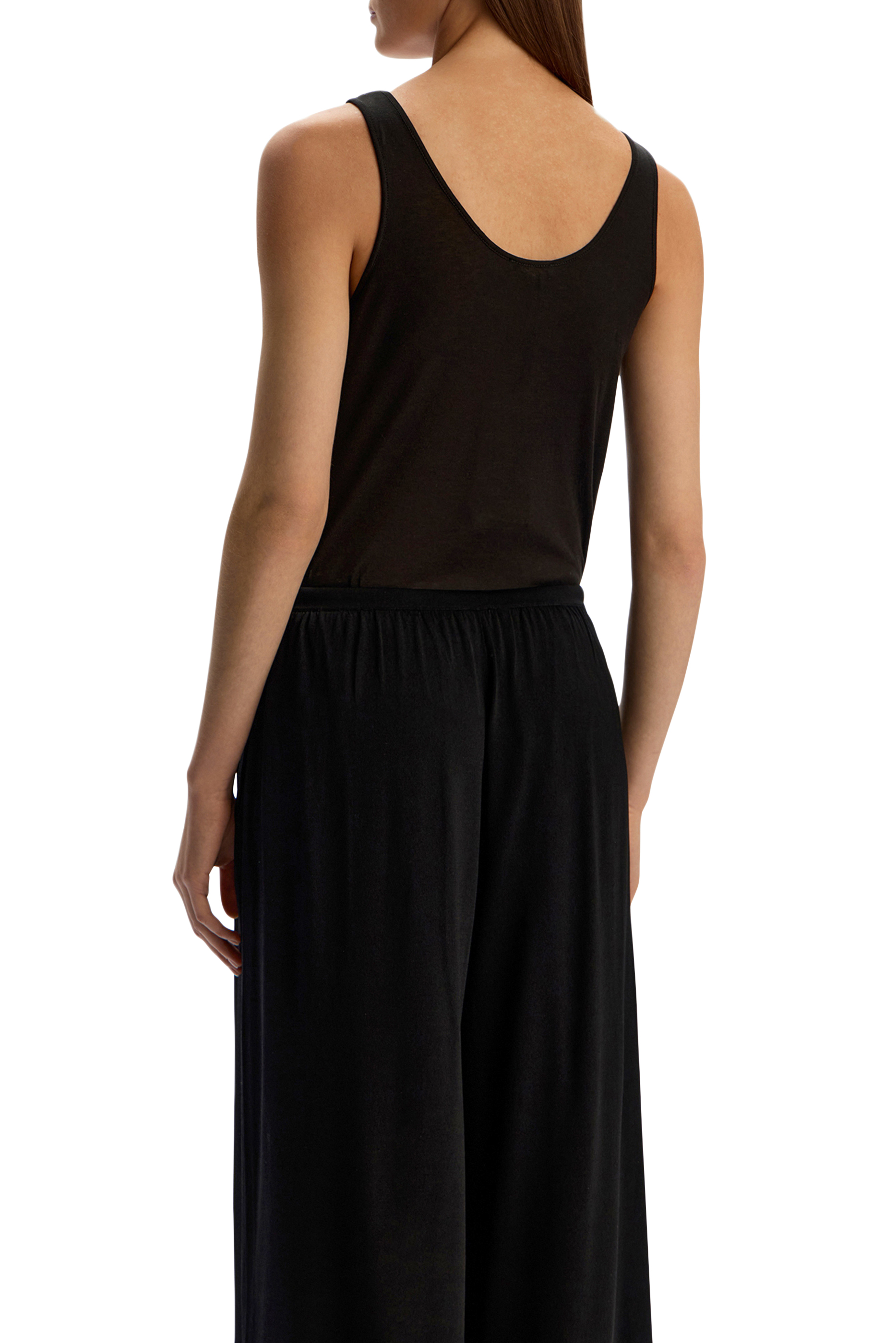 بلوزة بلا أكمام قطن شفاف