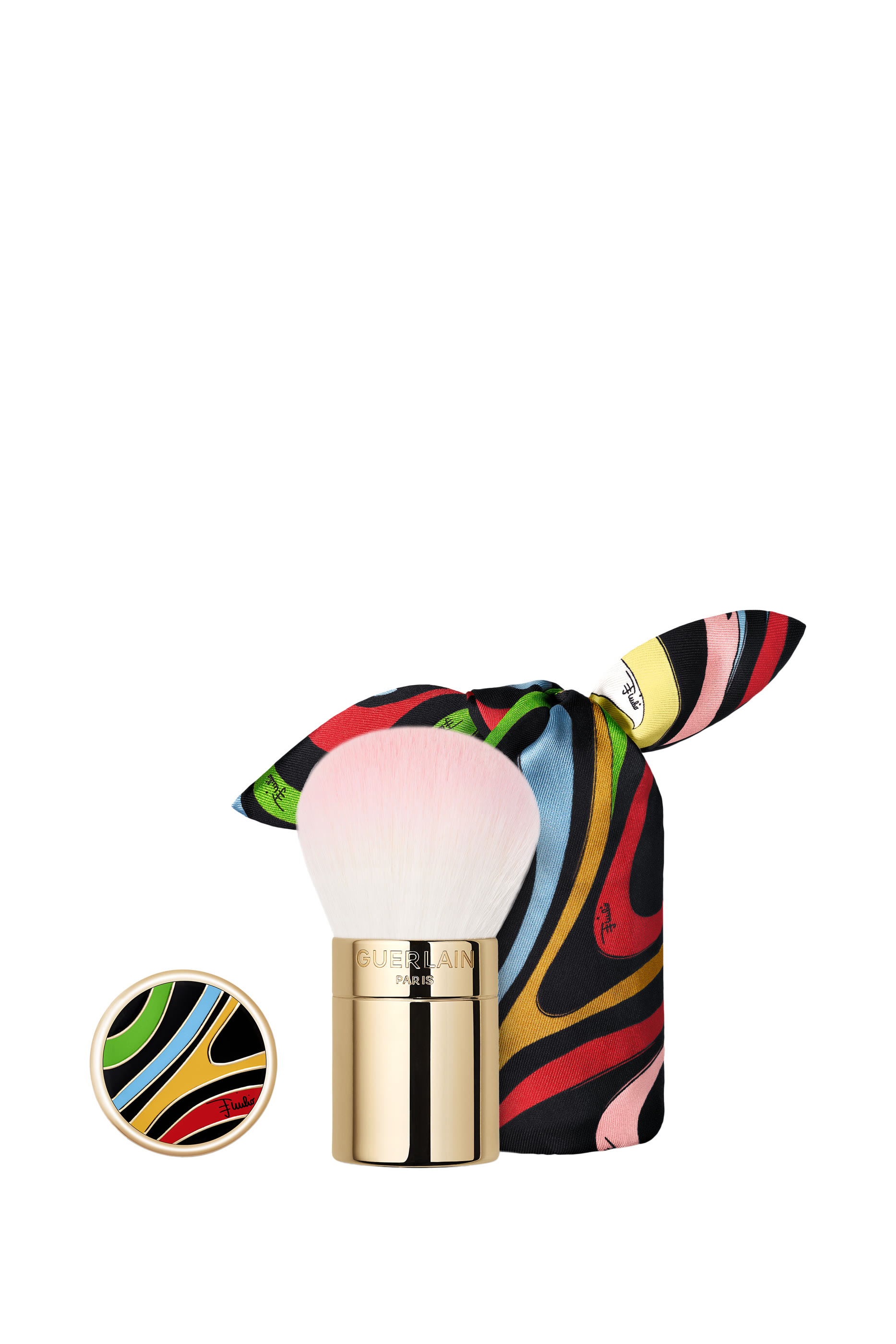 فرشاة بودرة بنقشة مارمو المموجة