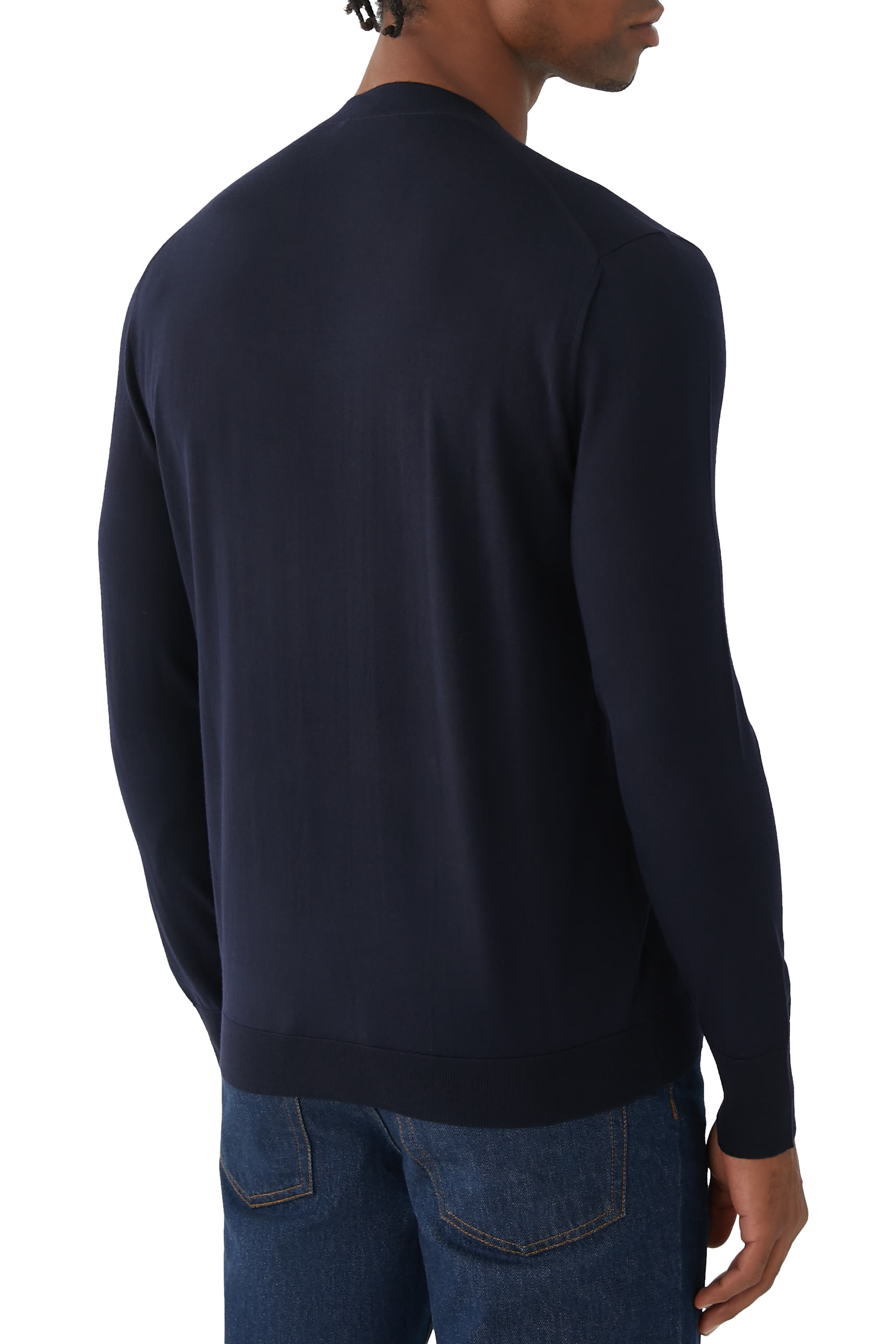 كارديغان نسيج صوف ناعم مع انتارسيا