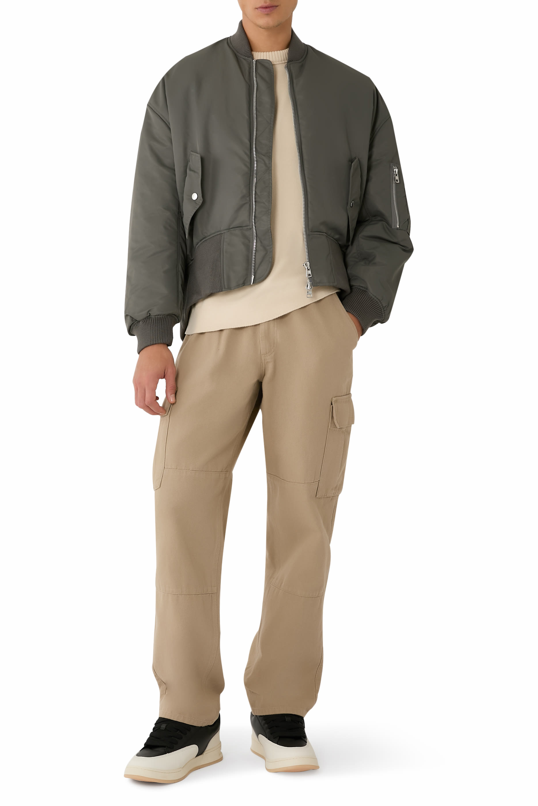 Cotton Stretch Crewneck Lens Sweatshirt