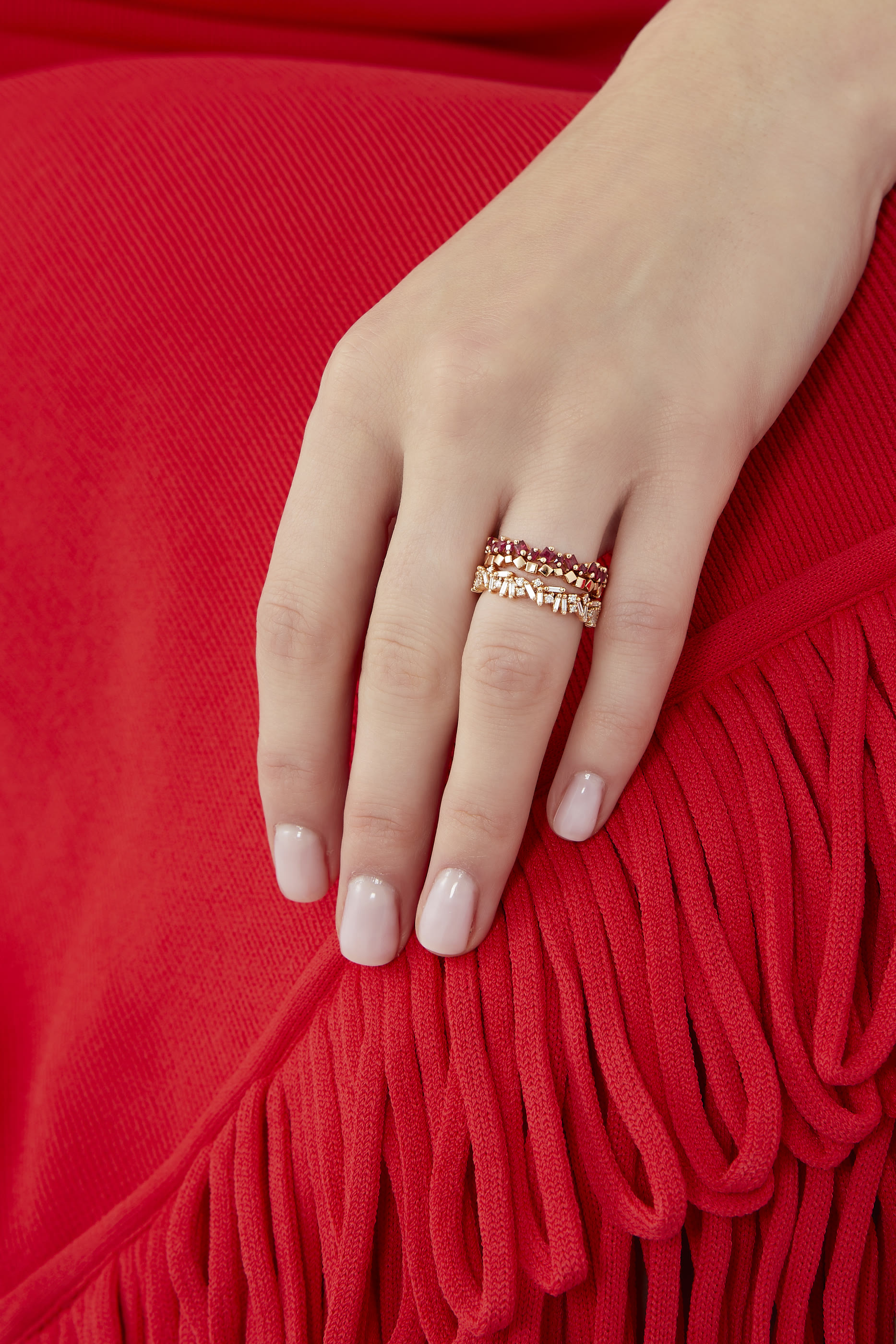 Eternity Band, 18k Rose Gold & Ruby