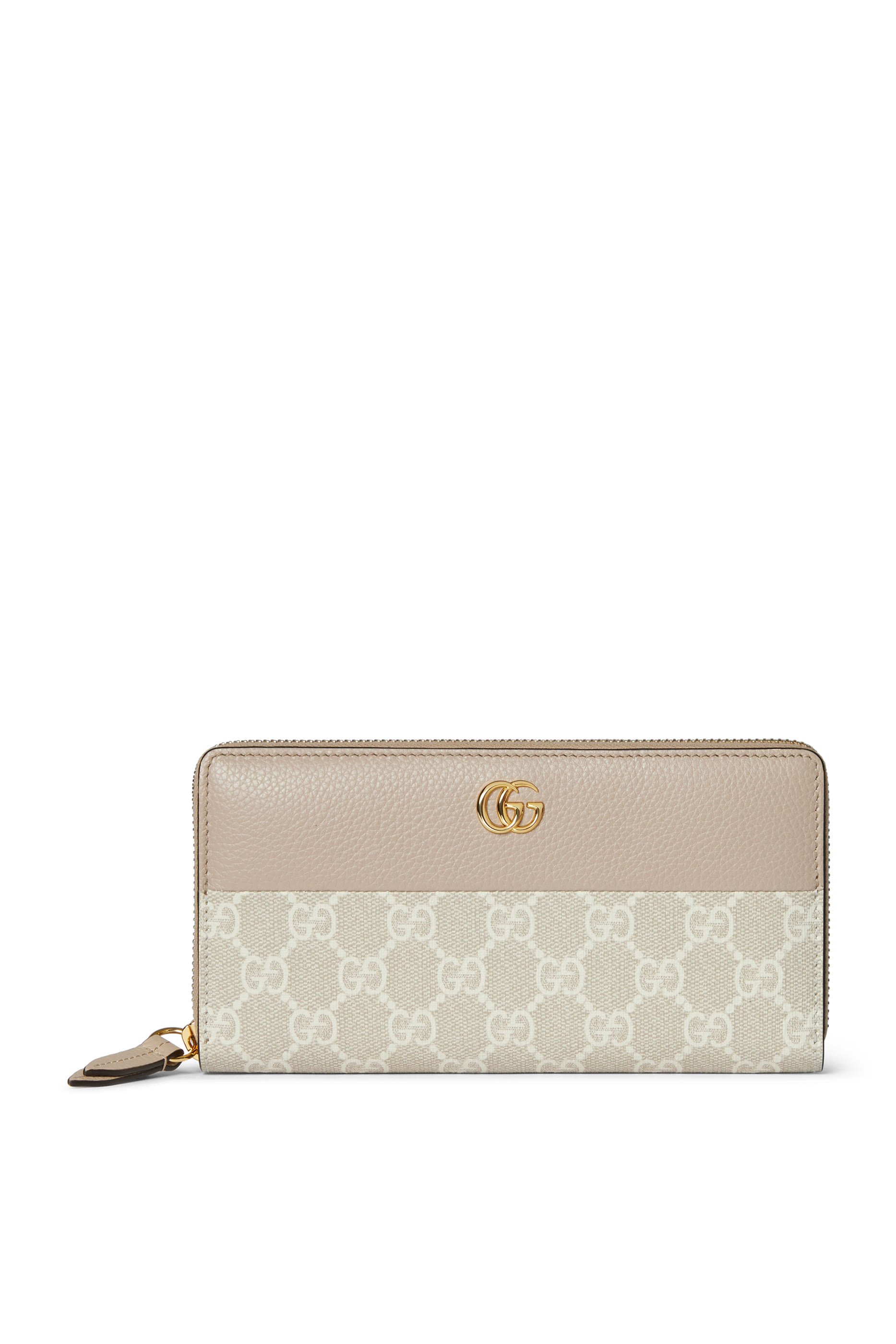 Bi-Color GG Marmont Zip Around Wallet