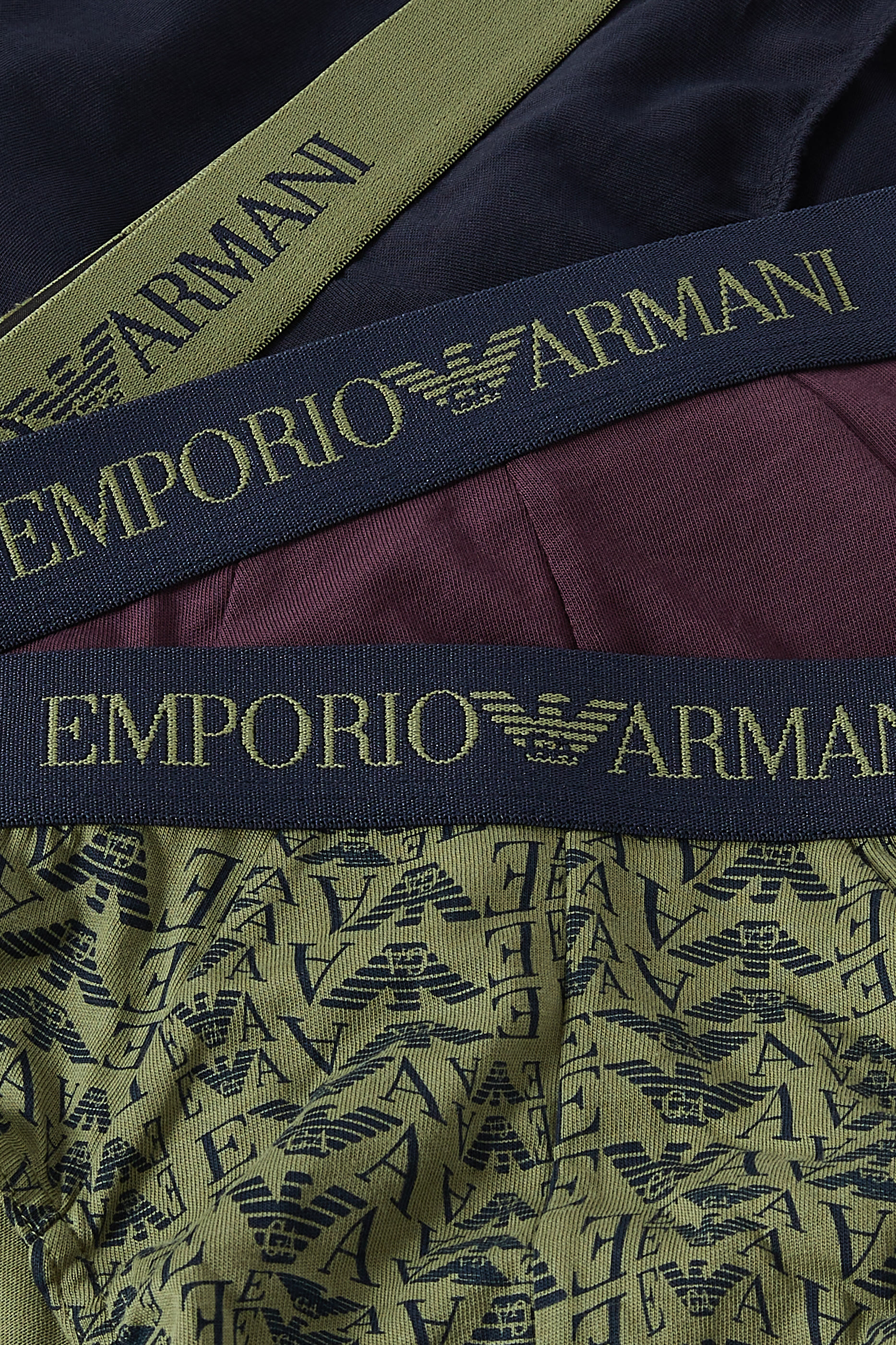 طقم سروال داخلي بشعار الماركة، ثلاث قطع