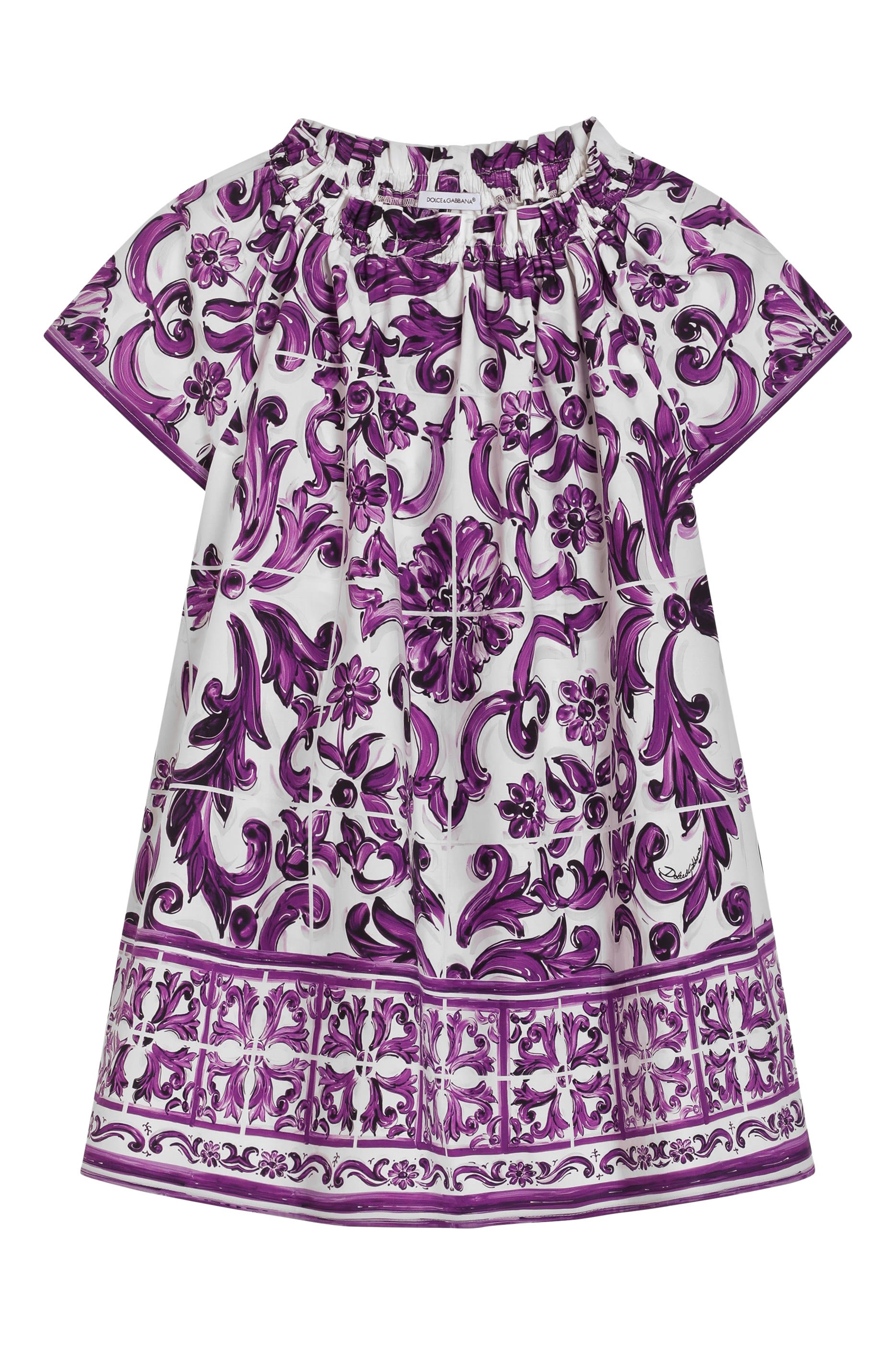 فستان بنقشة مايوليكا بوبلين للأطفال