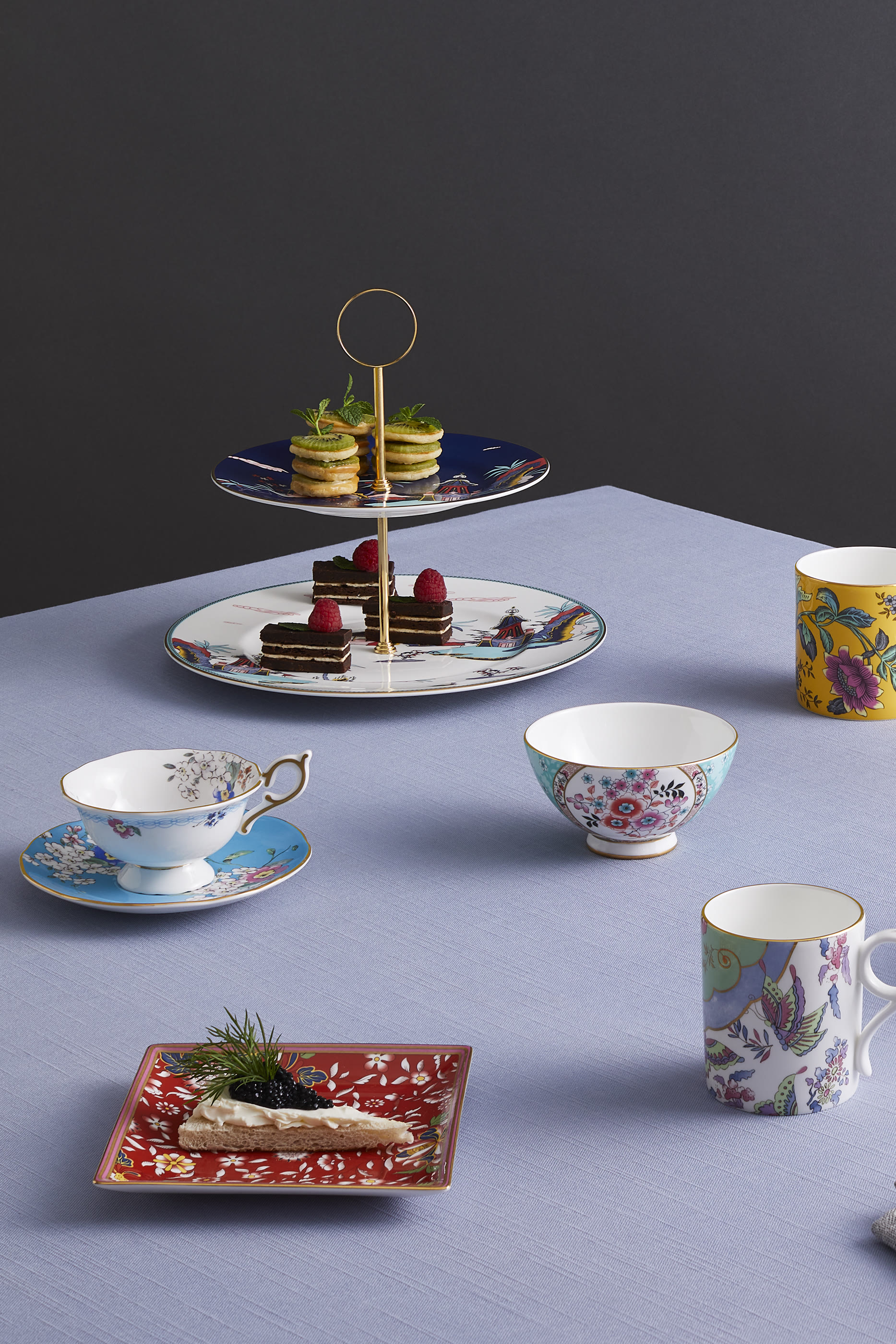 Wonderlust Sapphire Garden Teacup & Saucer