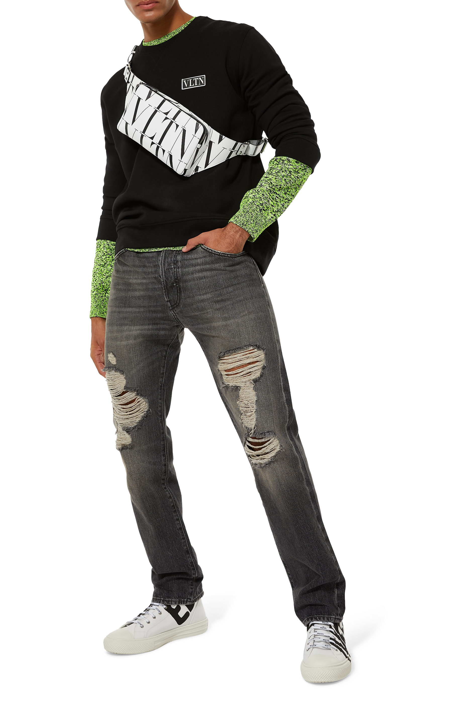 سترة مزينة برقعة شعار VLTN