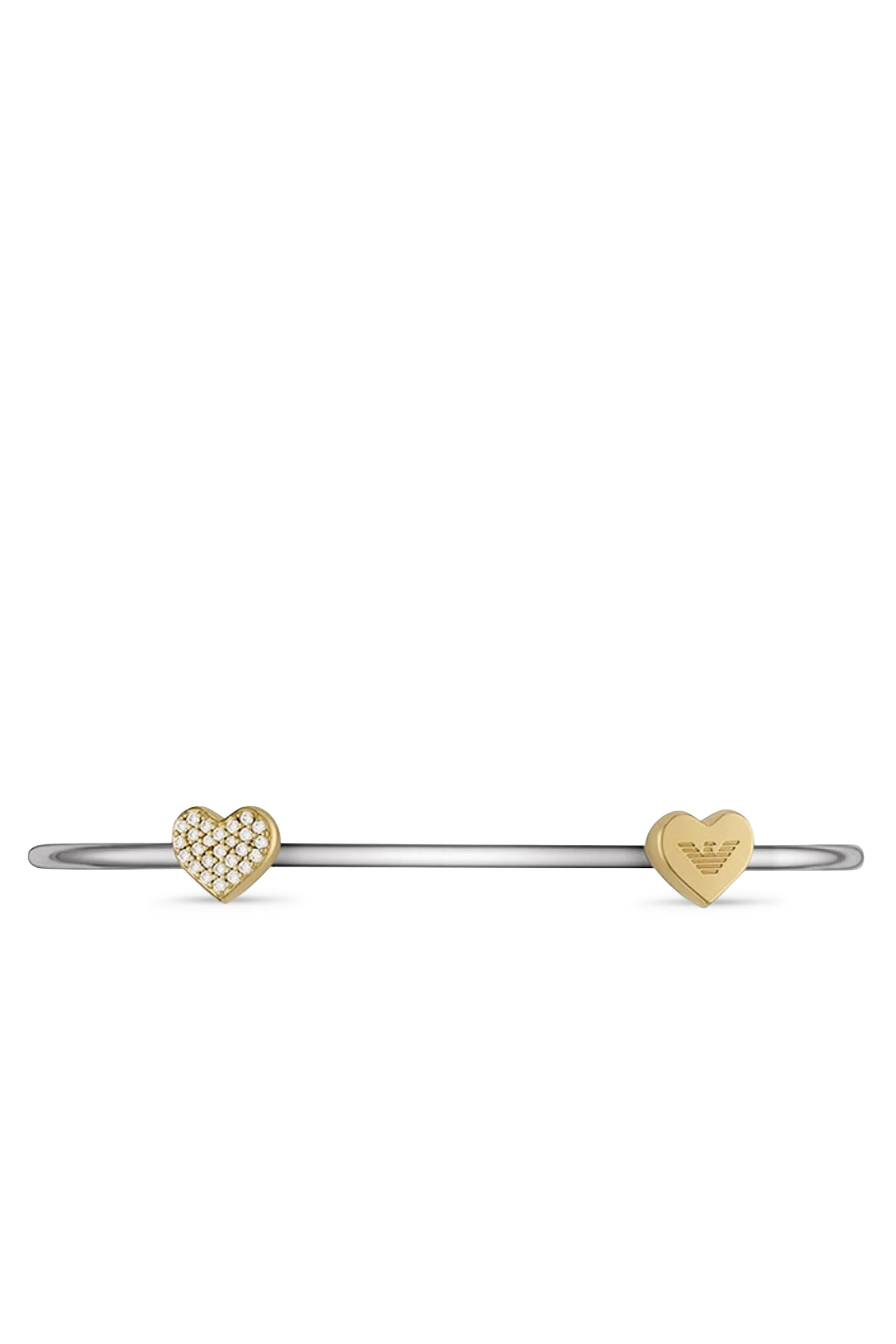 طقم سوار وساعة ثنائي اللون بعقربين ستانلس ستيل