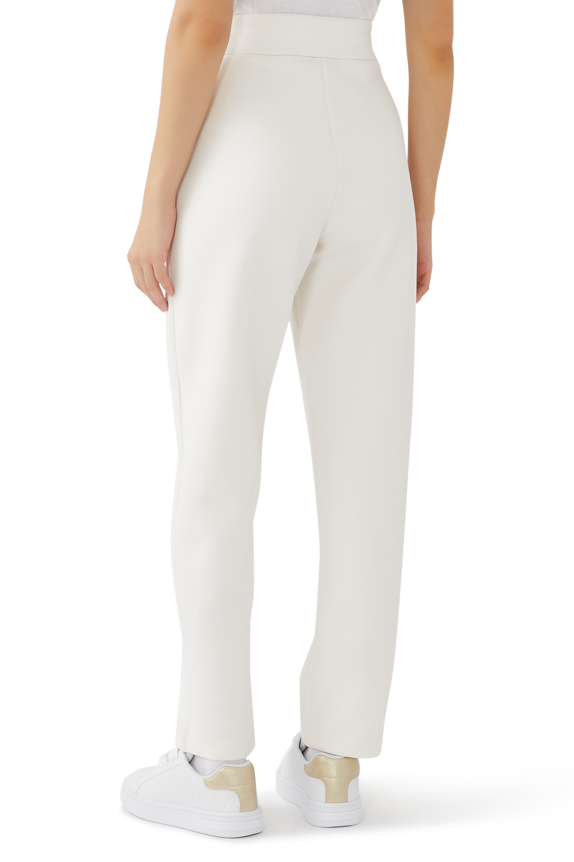 بنطال رياضي بشعار الماركة مزين بأحجار الراين