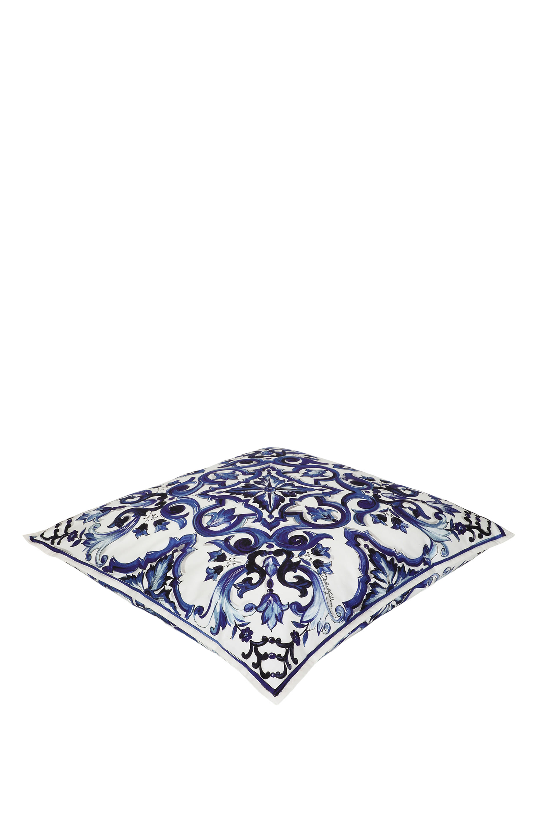 وسادة متوسط بنقشة بلو ميديتيرانيو قماش قنب