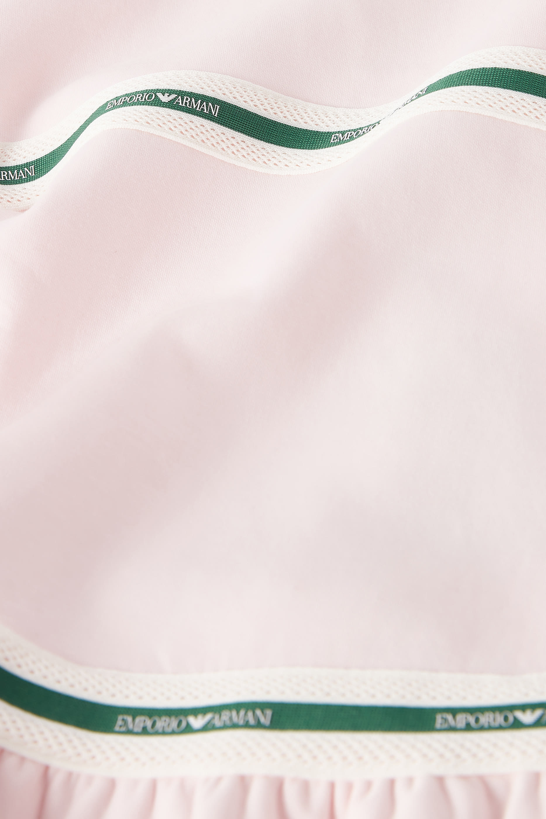 فستان بشريط شعار الماركة جيرسيه مزدوج للأطفال