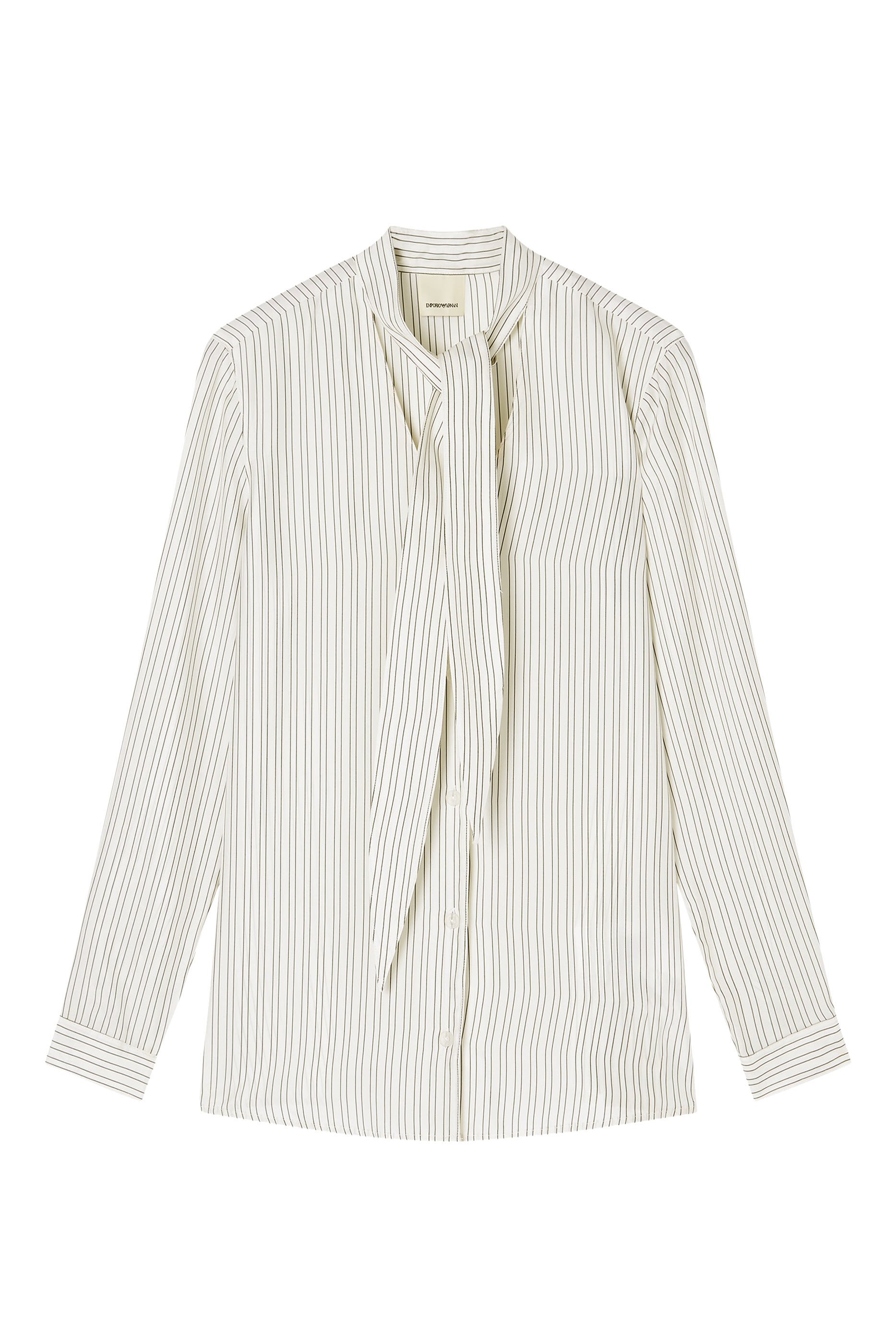 Eagle Club Cupro Blend Scarf Collar Shirt