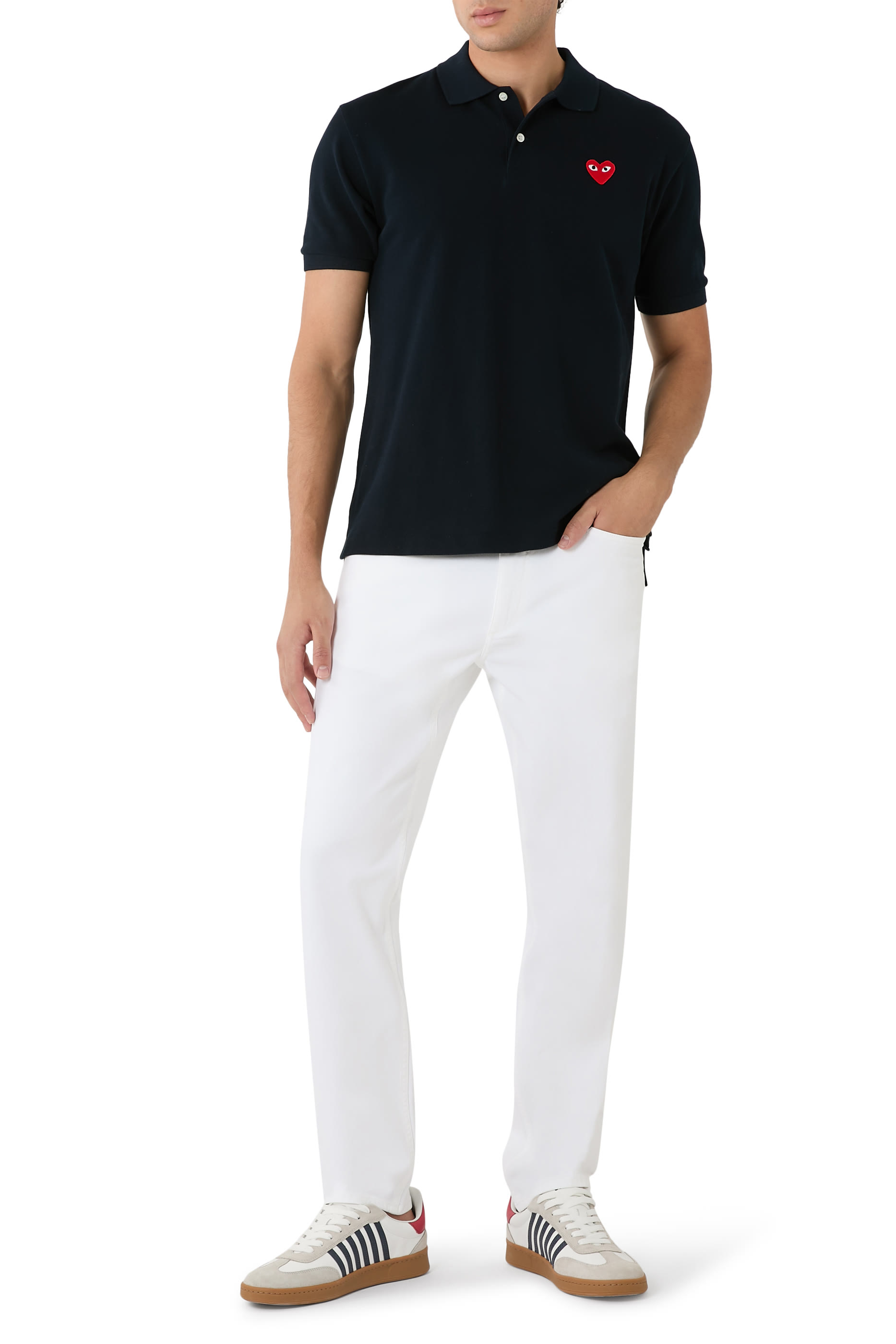 قميص بولو برقعة قلب