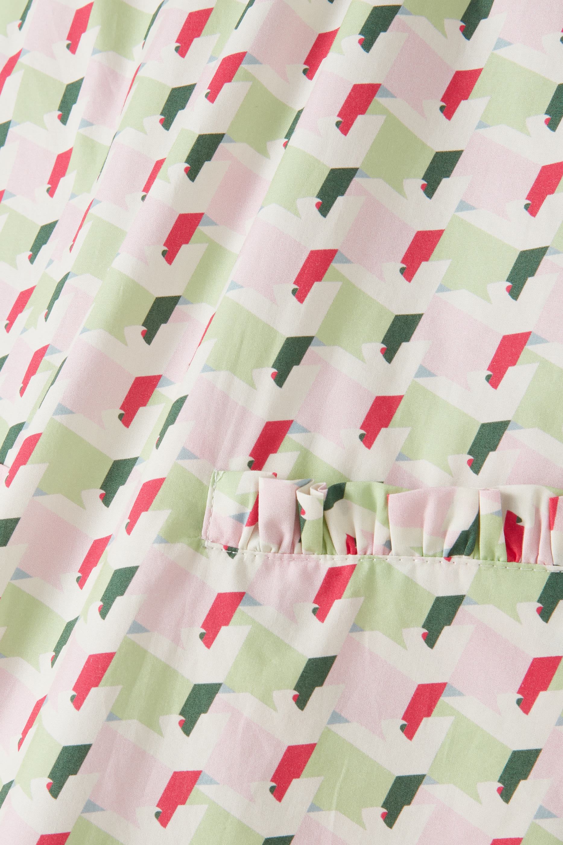 فستان بلا أكمام بطبعة شعار الماركة بالكامل بوبلين للأطفال