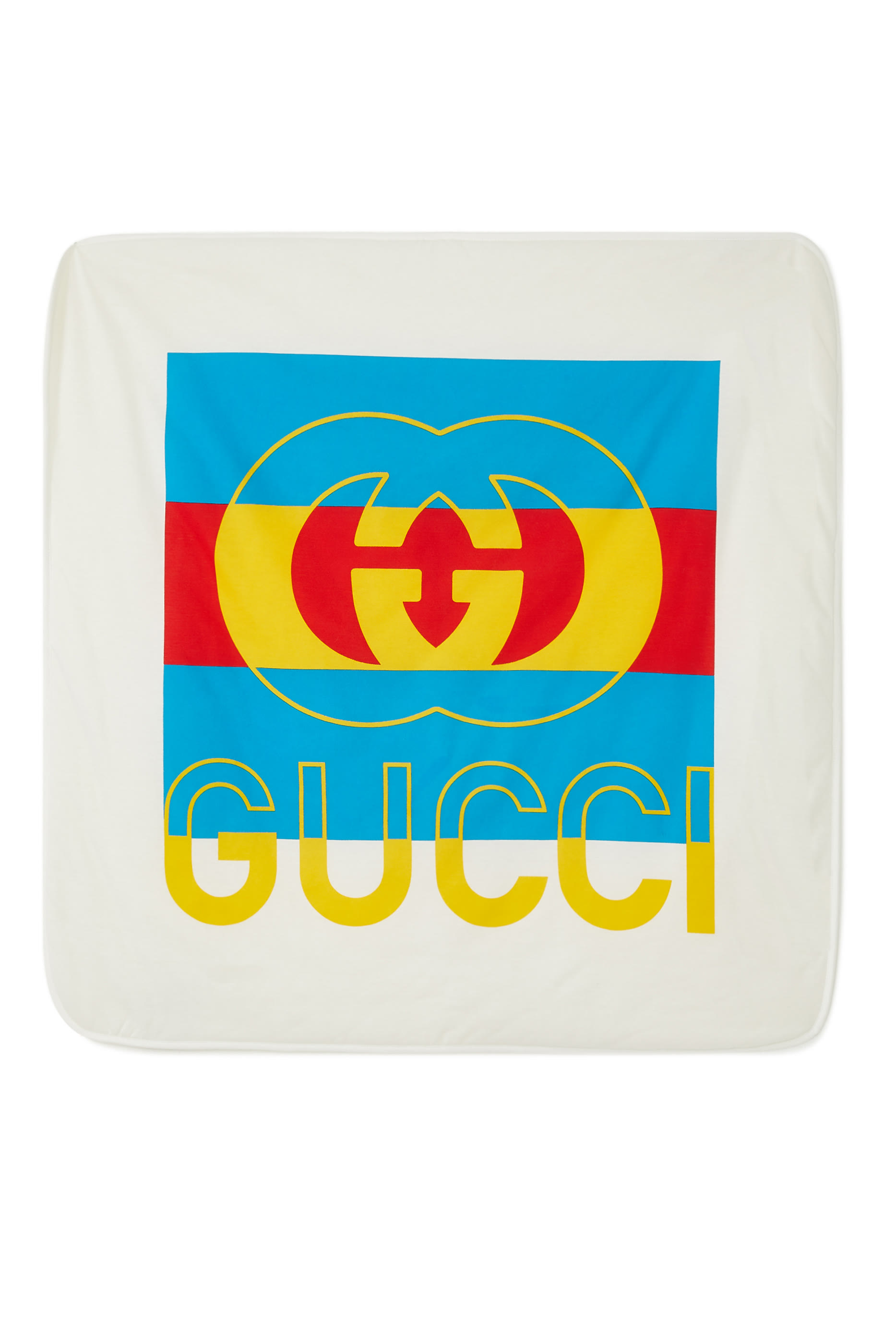 بطانية قطن جرسيه بنقشة حروف الماركة متداخلة للأطفال