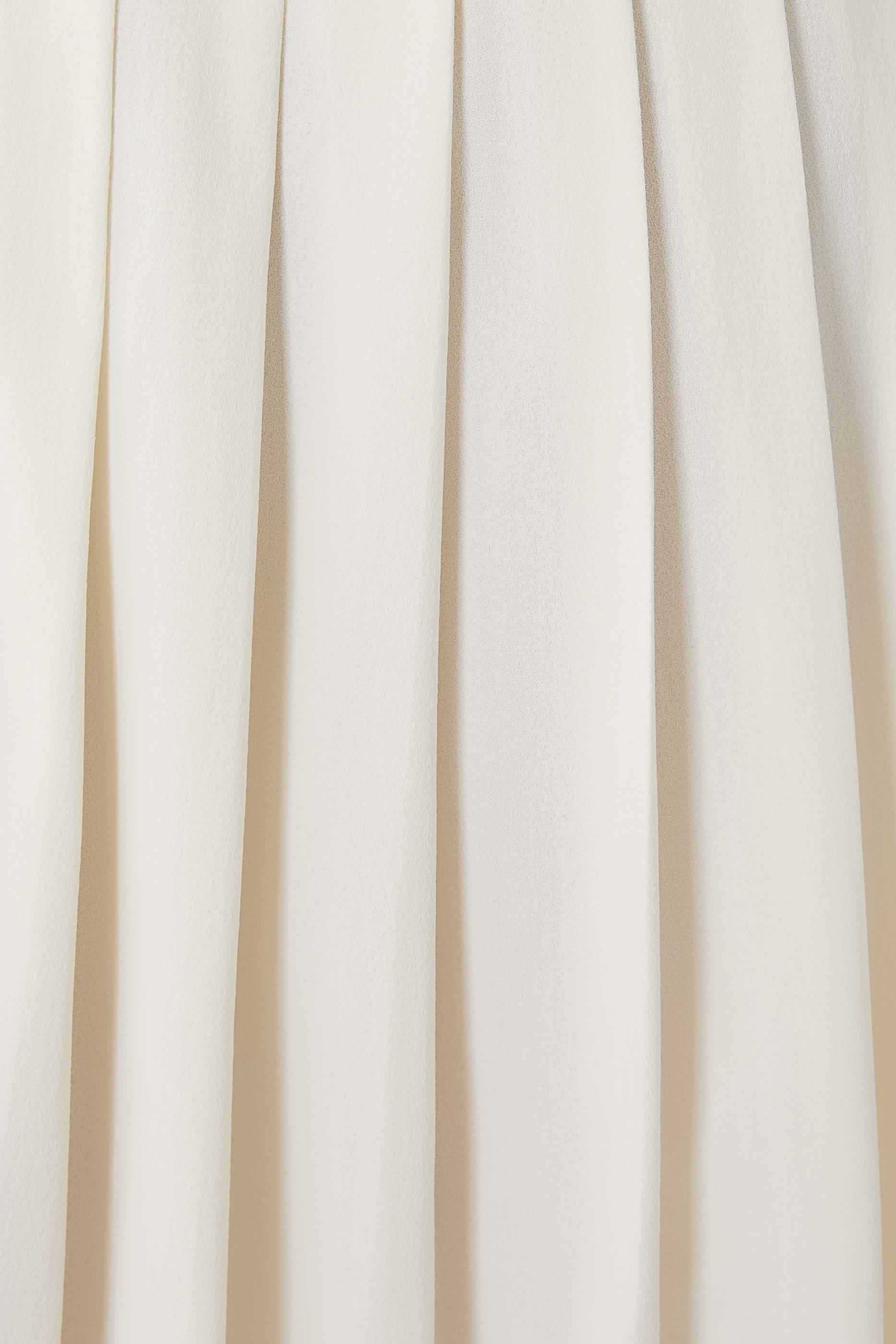 Wool Crepe Pleated Skirt