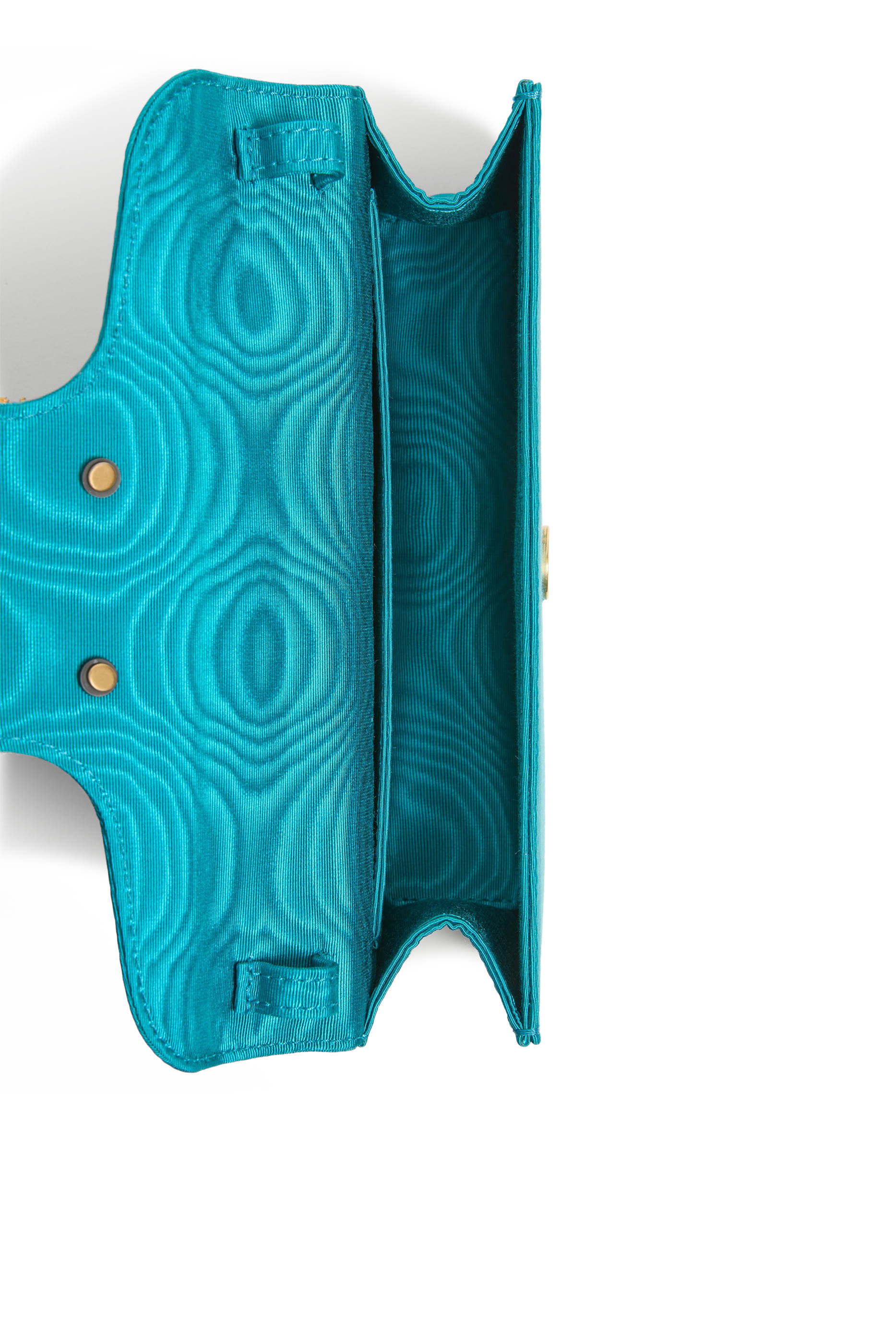 كلاتش لوكو بشعار الماركة مرصع بأحجار نسيج مموج