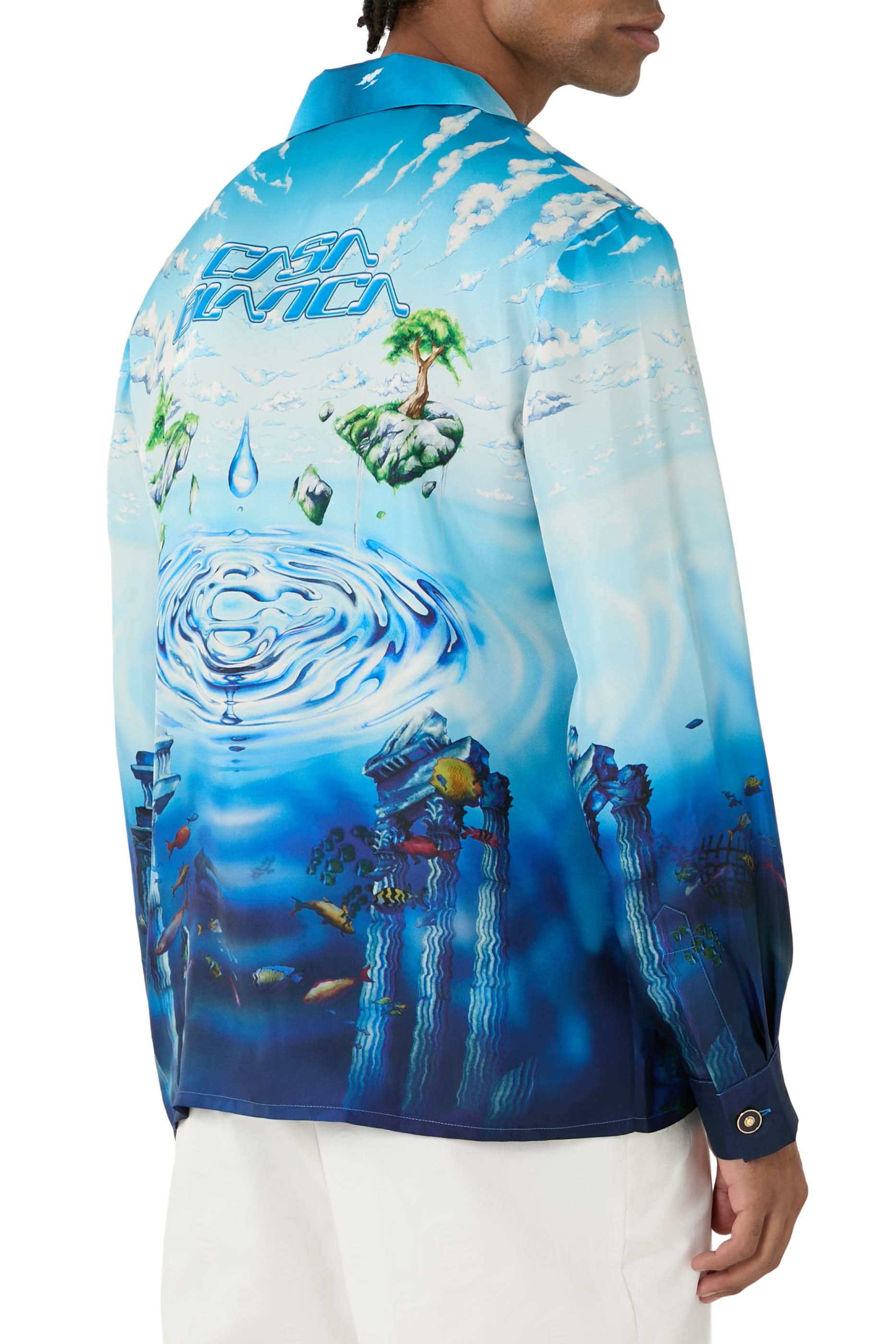 Lost Atlantis Long Sleeves Silk Shirt