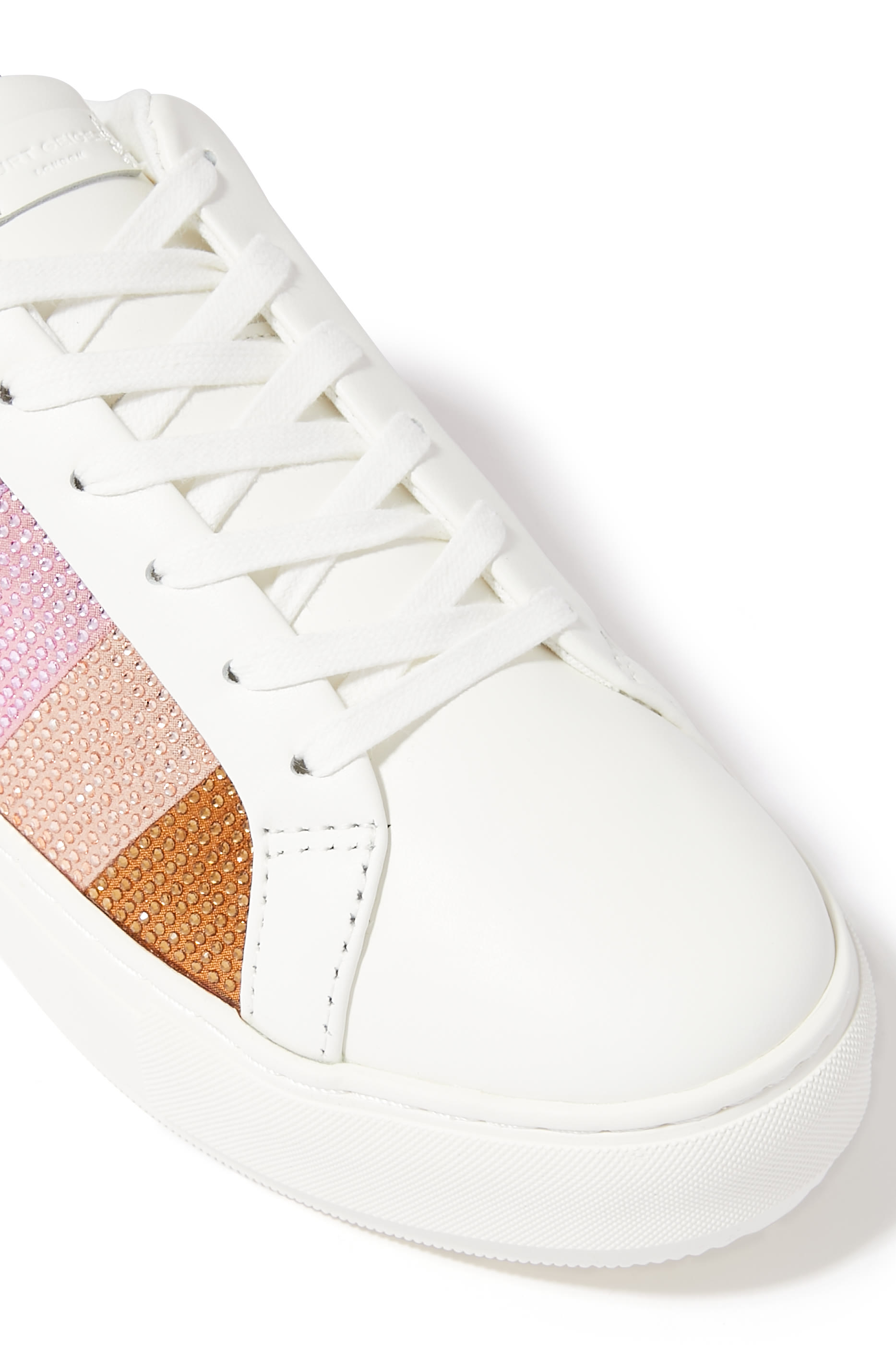 سنيكرز لاني مخطط مرصع بالكريستال