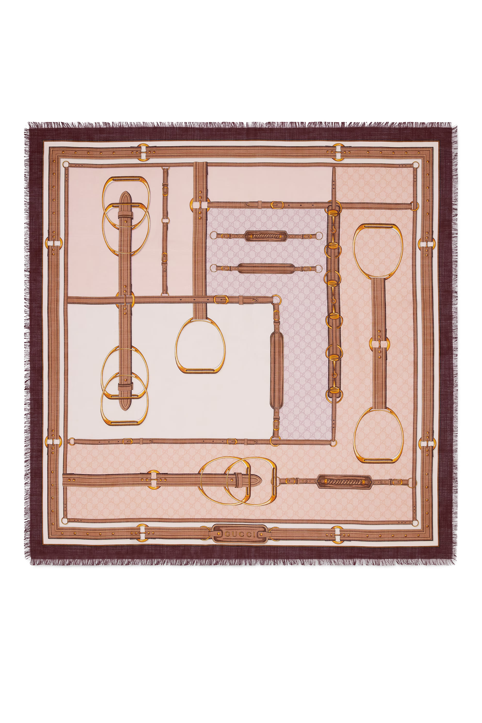 وشاح حرير بنقشة