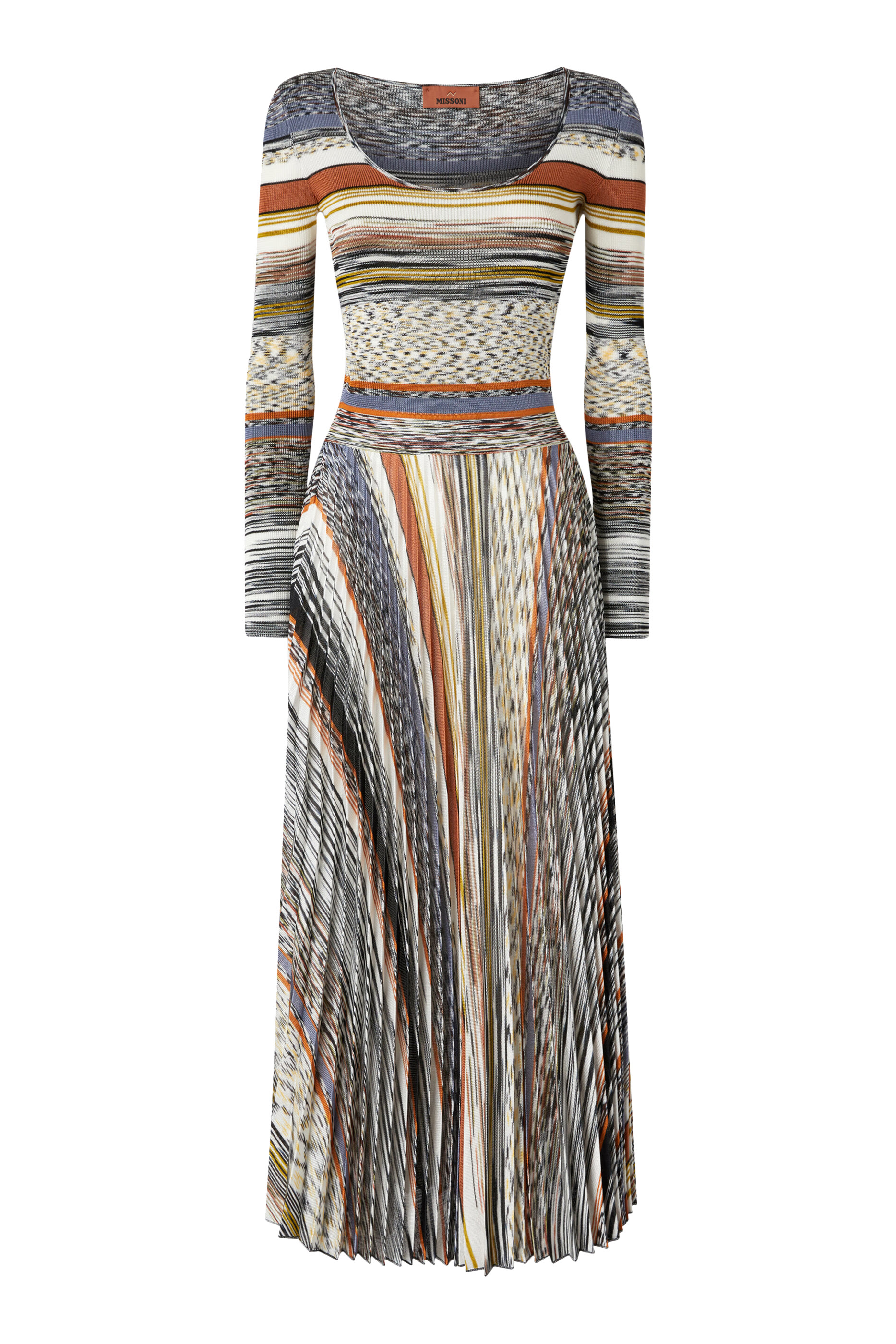 فستان طويل بطيات فيسكوز