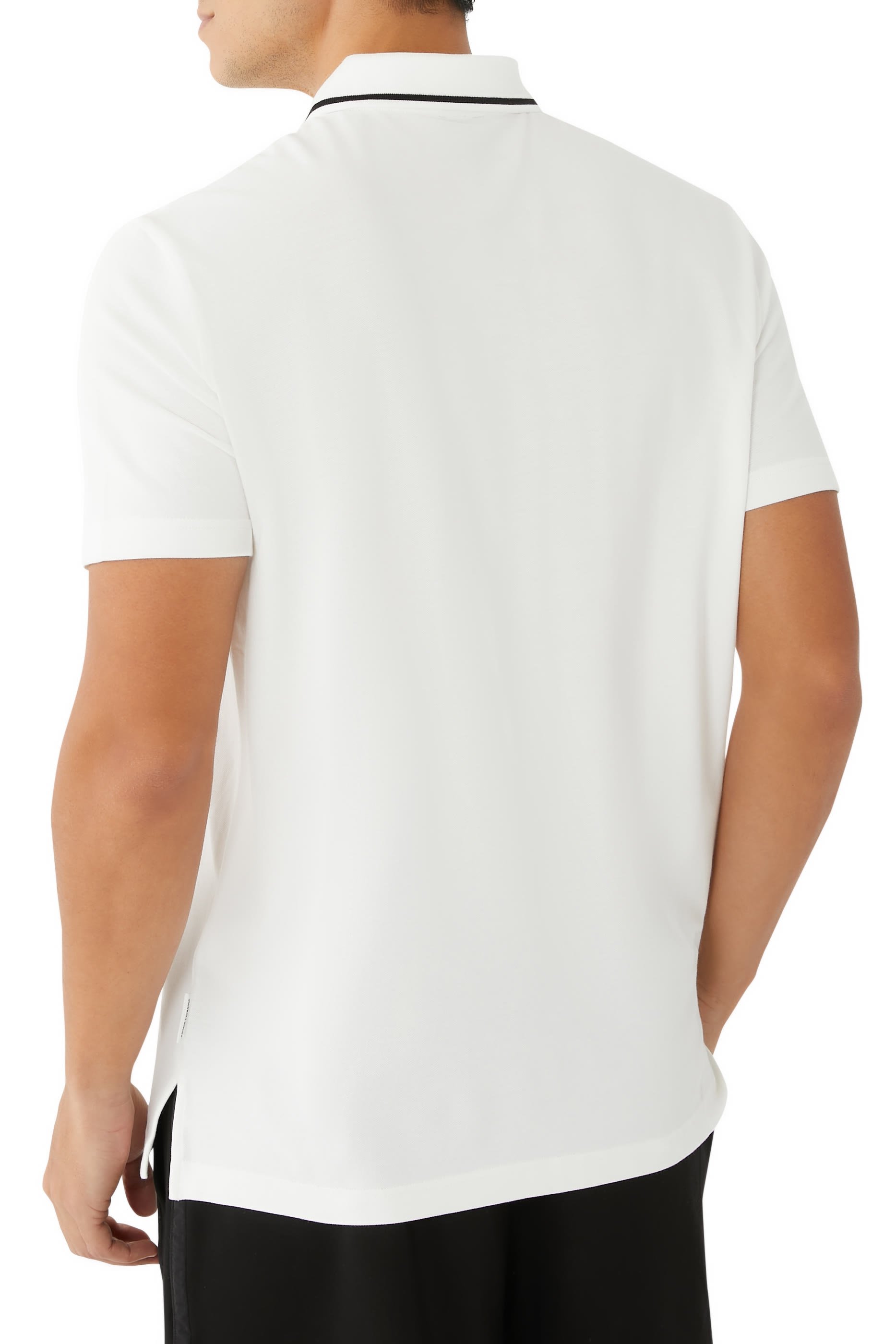 قميص بولو قطن بيكيه بأكمام قصيرة