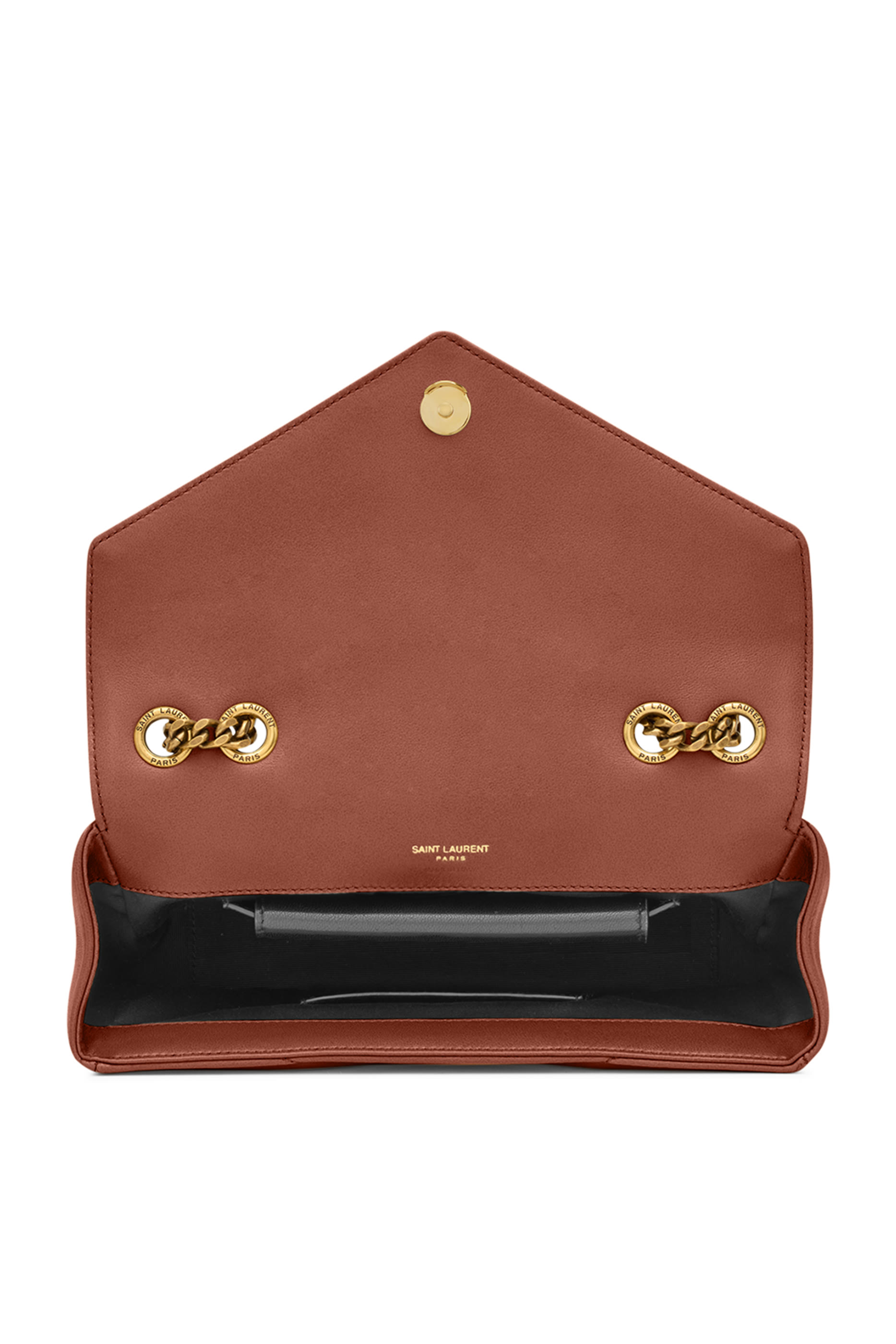 حقيبة لولو صغيرة بحمالة سلسلة جلد حمل مبطن