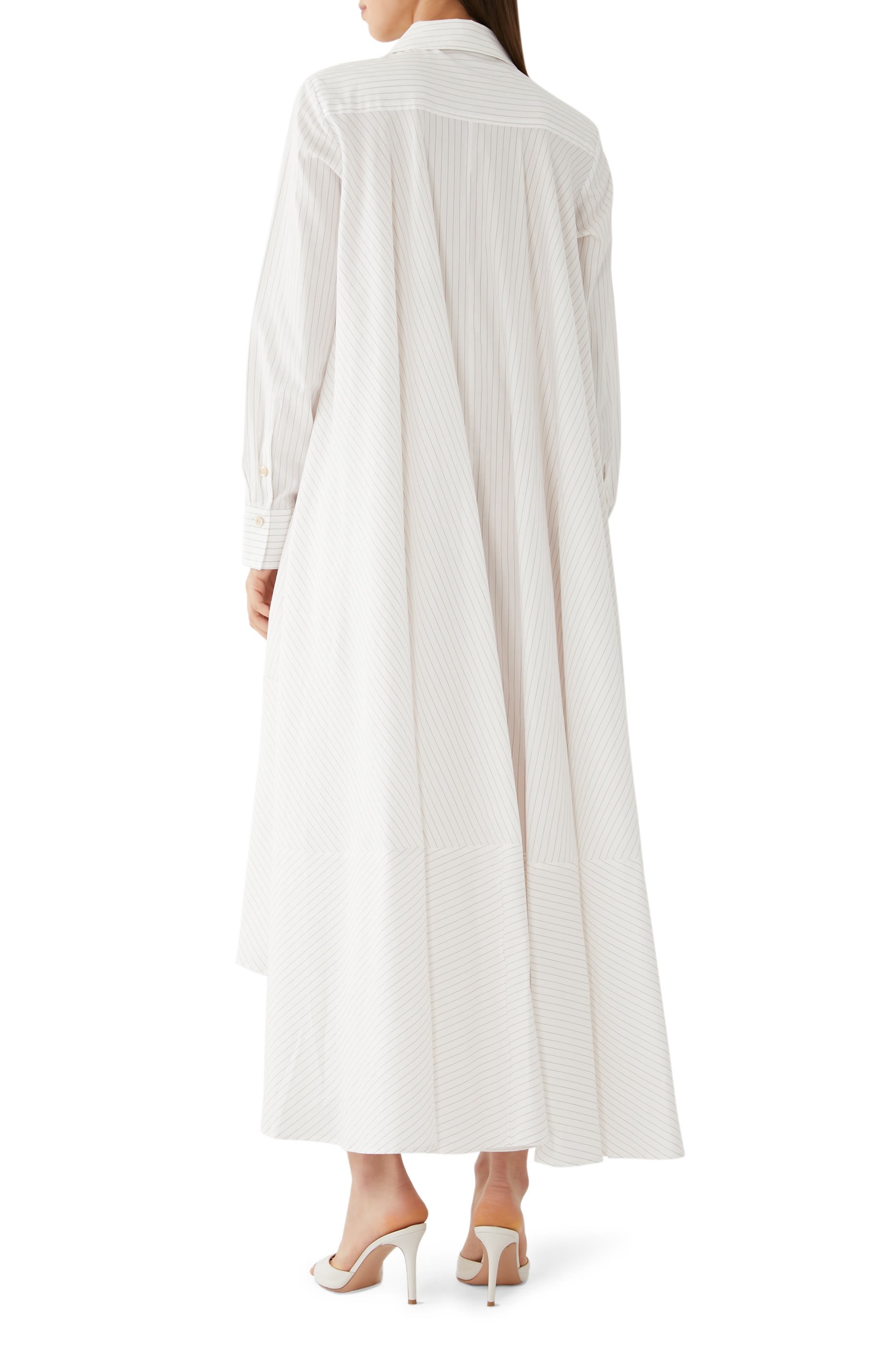 فستان رام  بتصميم قميص مخطط