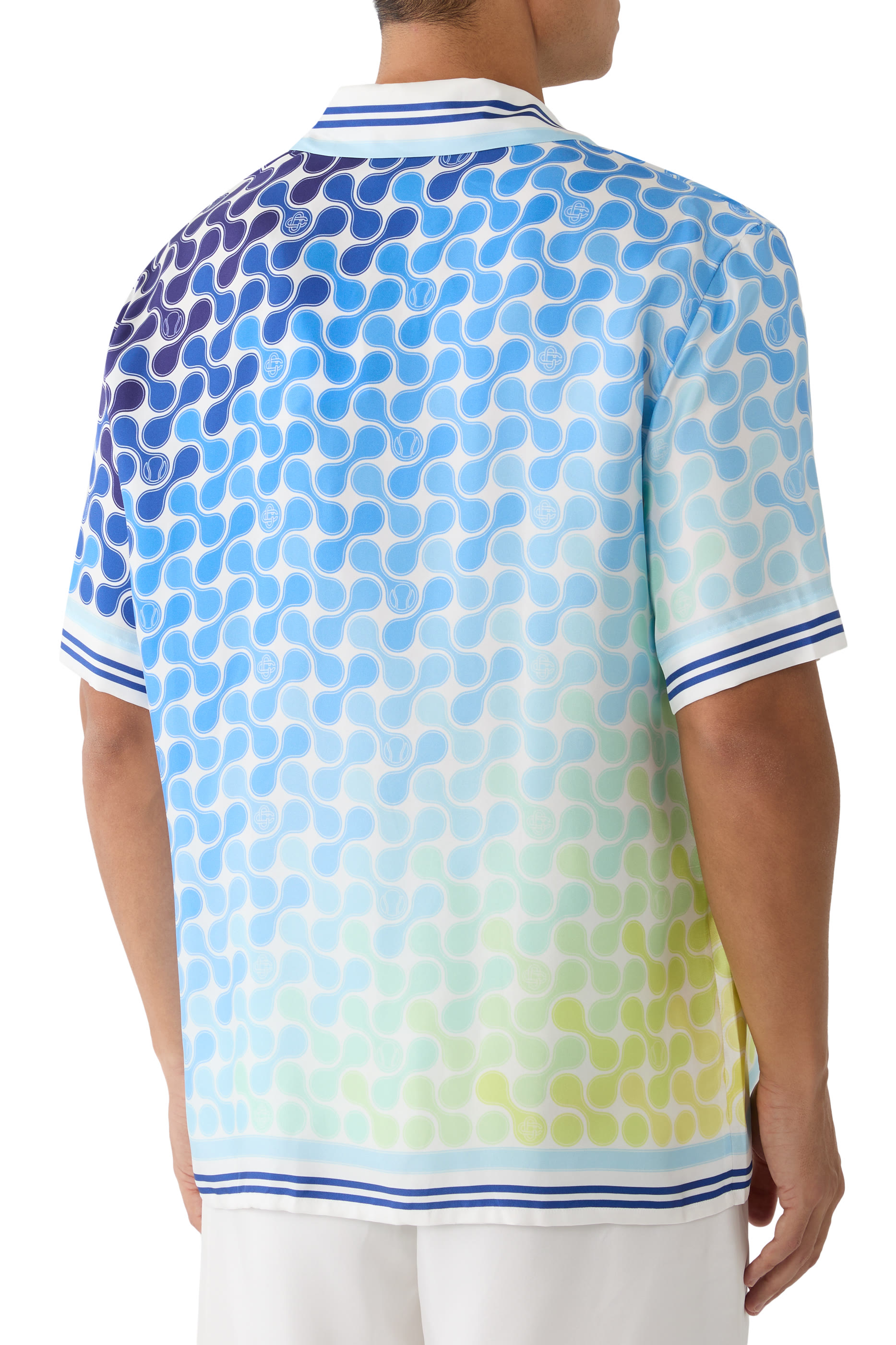 قميص تنس تايل بلون متدرج بأكمام قصيرة حرير