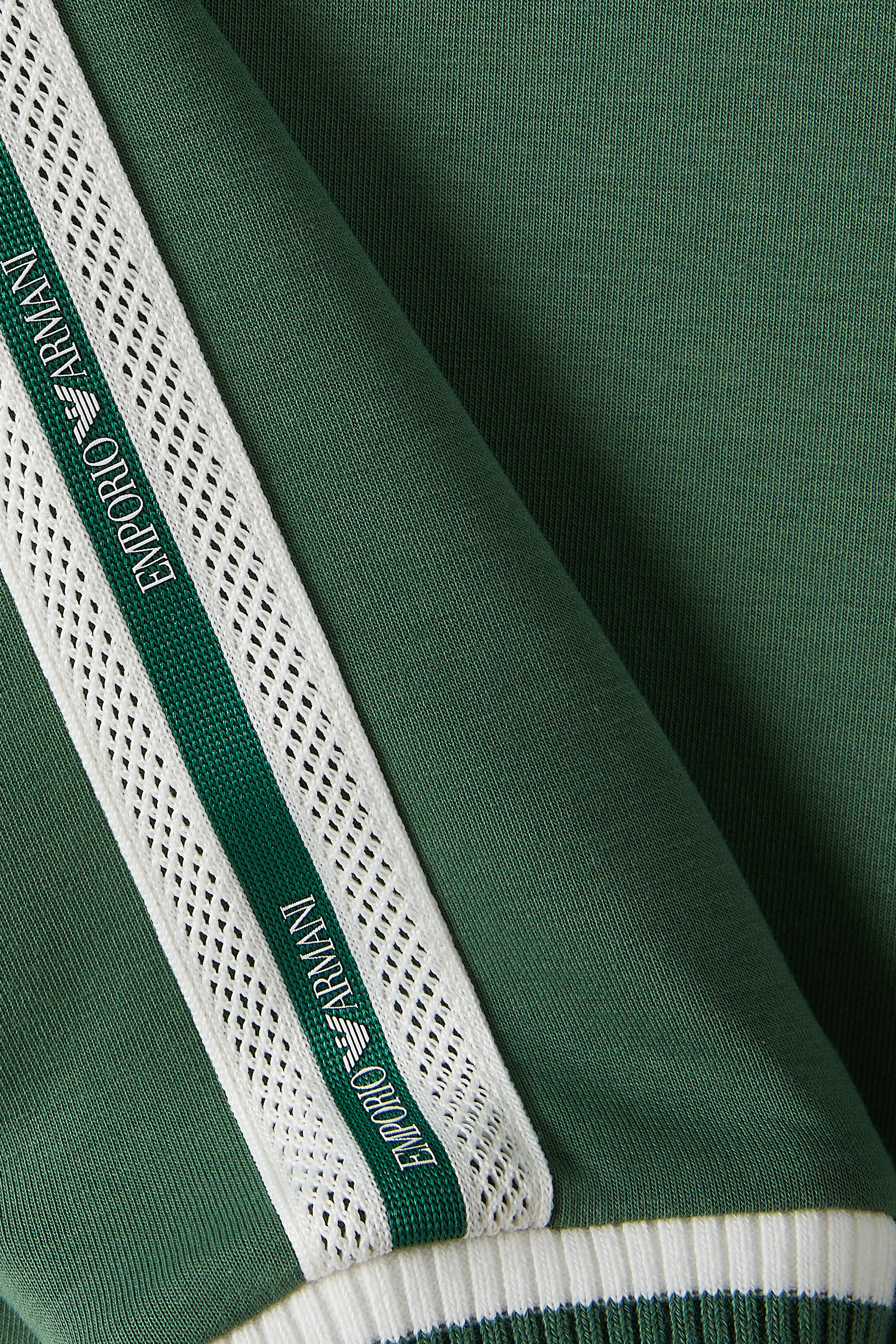 سويت شيرت بشريط شعار الماركة قطن للأطفال