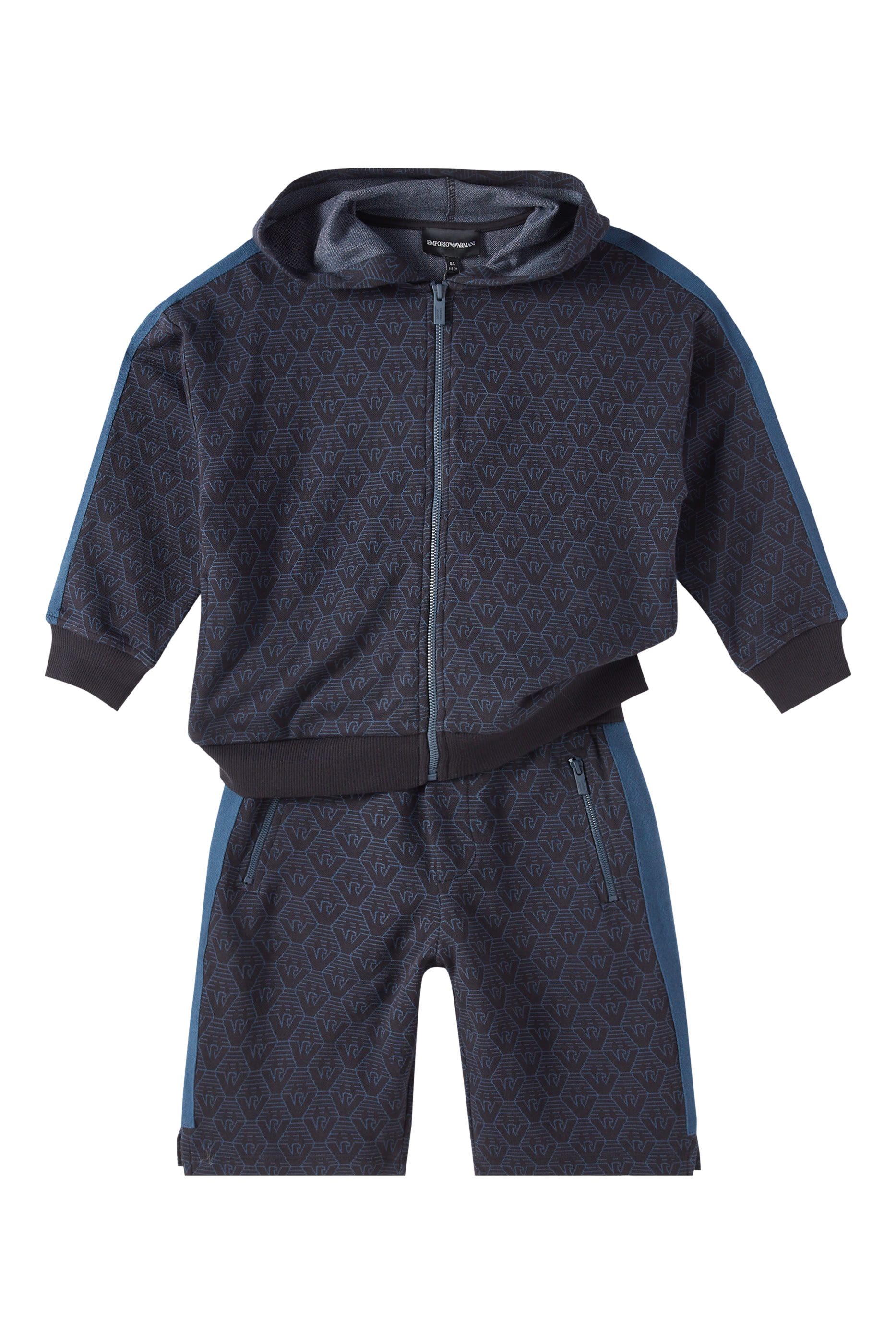 شورت مزين بالكامل بطبعة شعار الماركة للأطفال